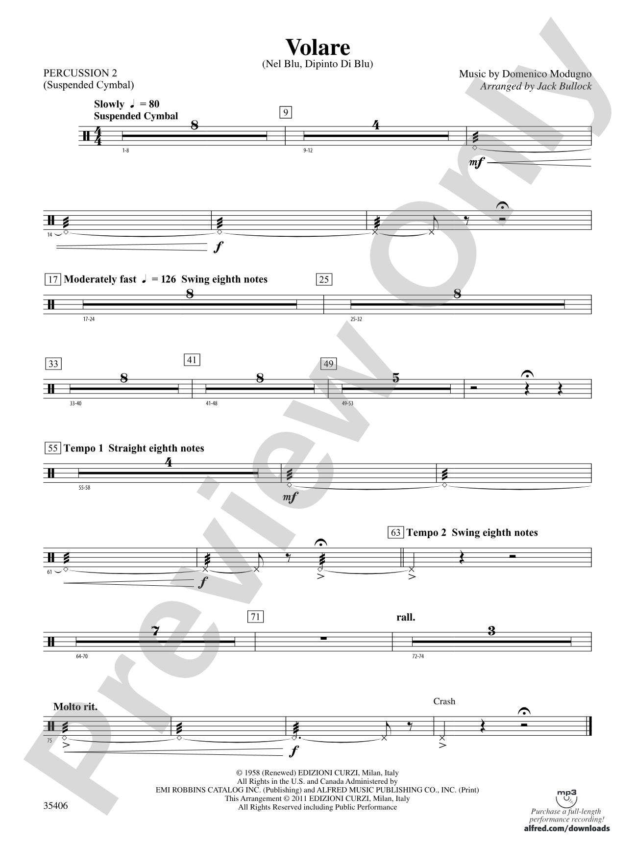 Volare: 2nd Percussion