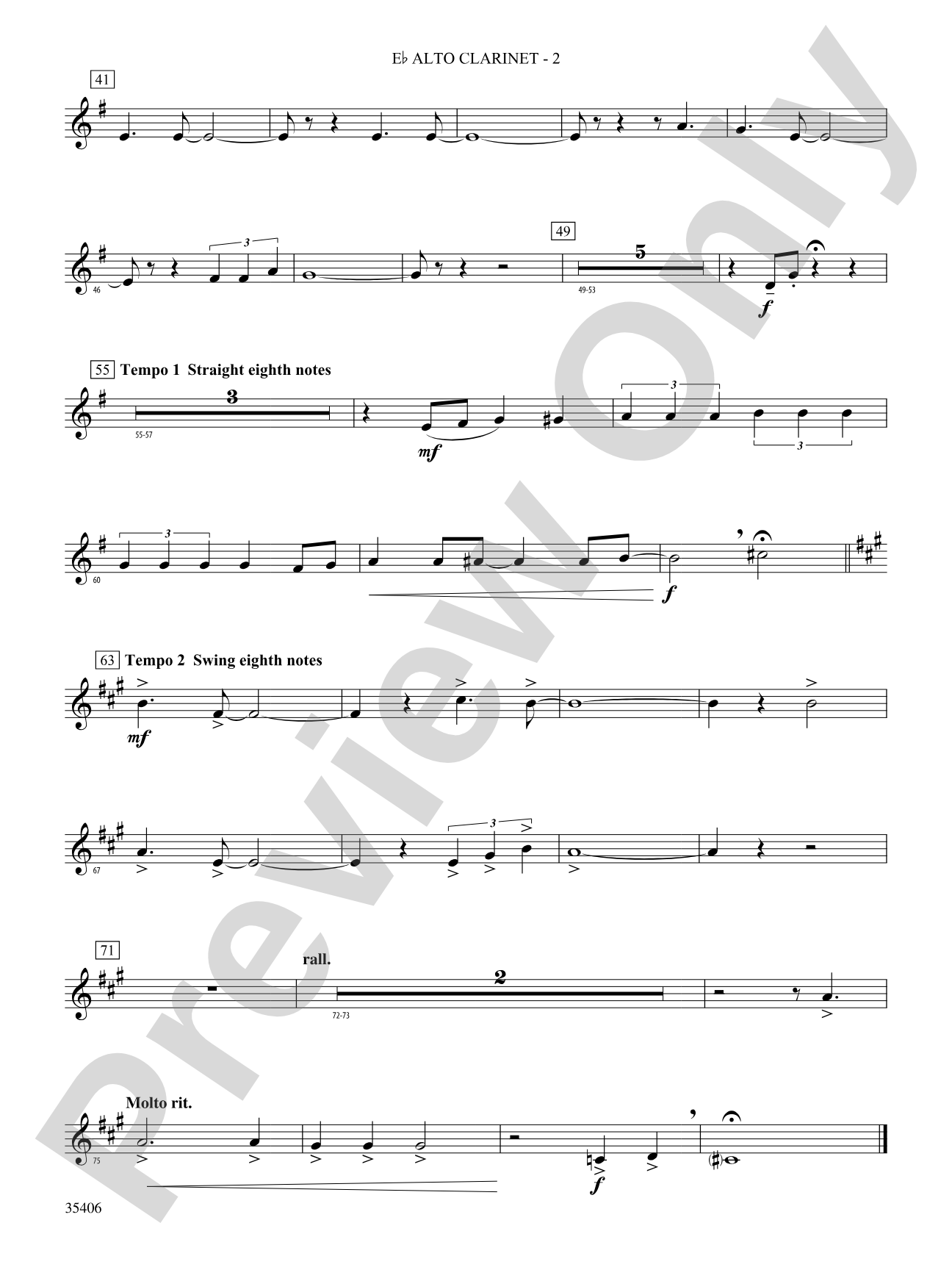 Volare: (wp) E-flat Alto Clarinet
