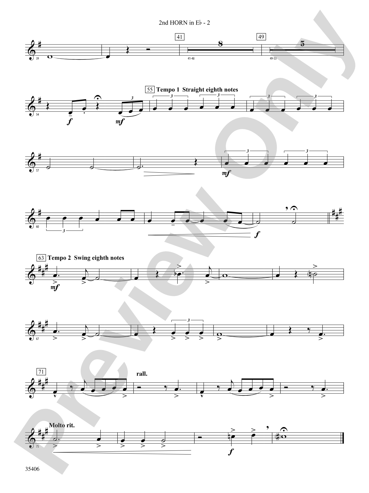 Volare: (wp) 2nd Horn in E-flat