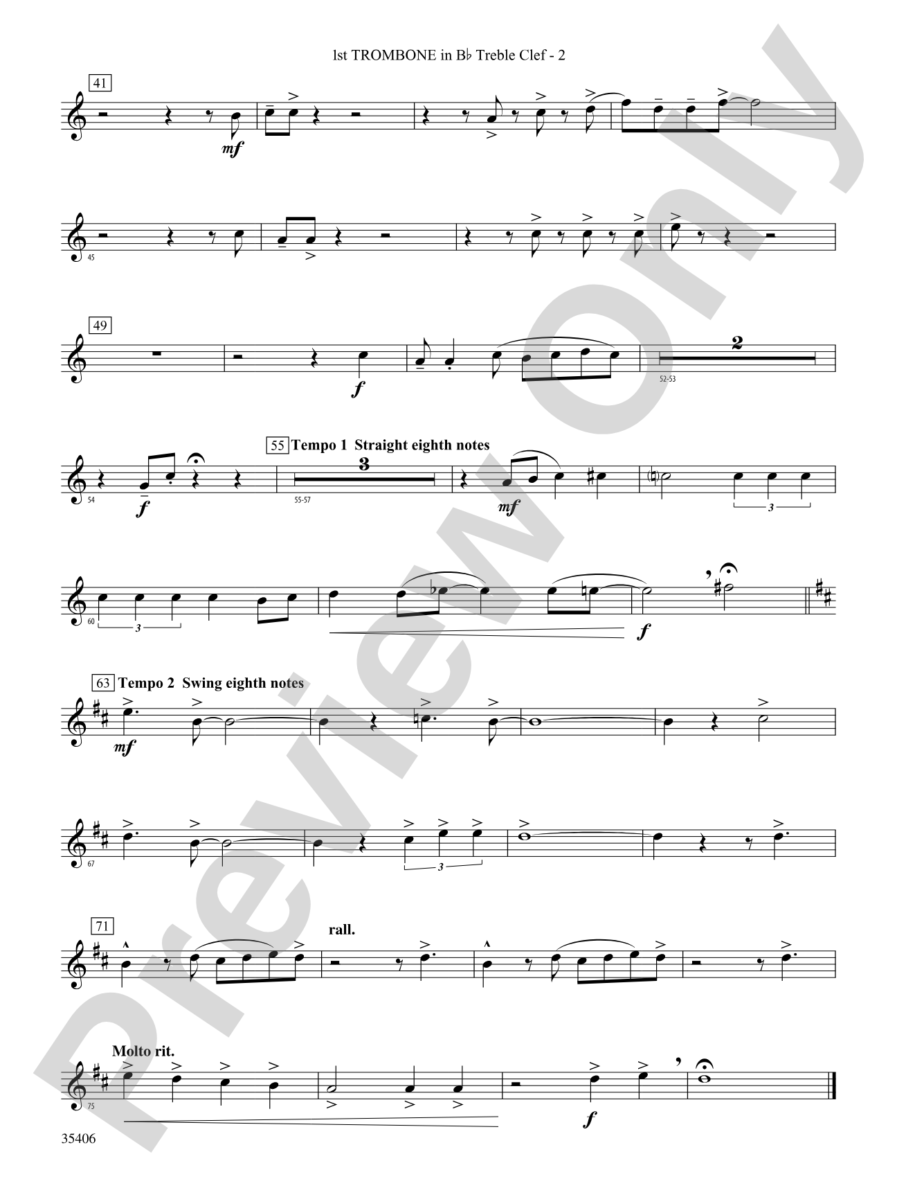Volare: (wp) 1st B-flat Trombone T.C.