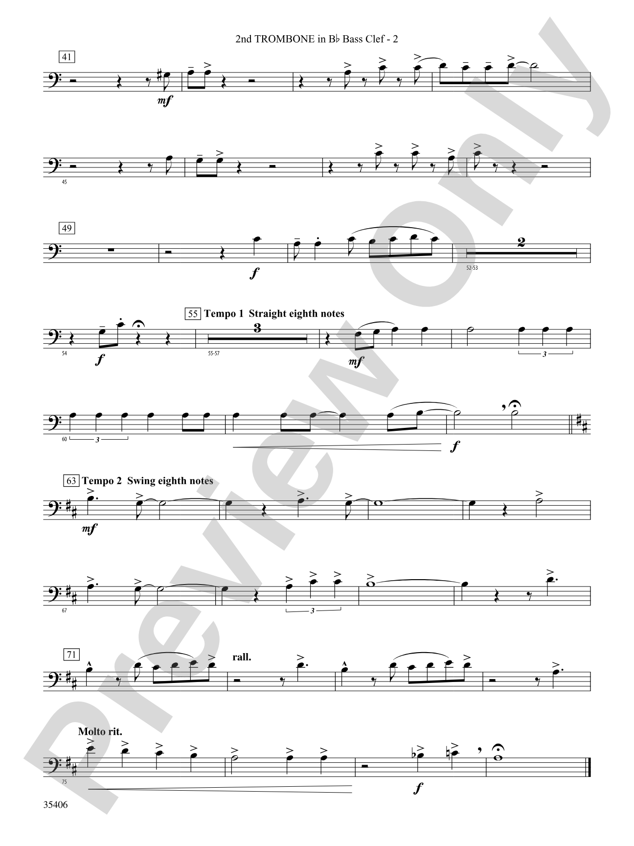 Volare: (wp) 2nd B-flat Trombone B.C.