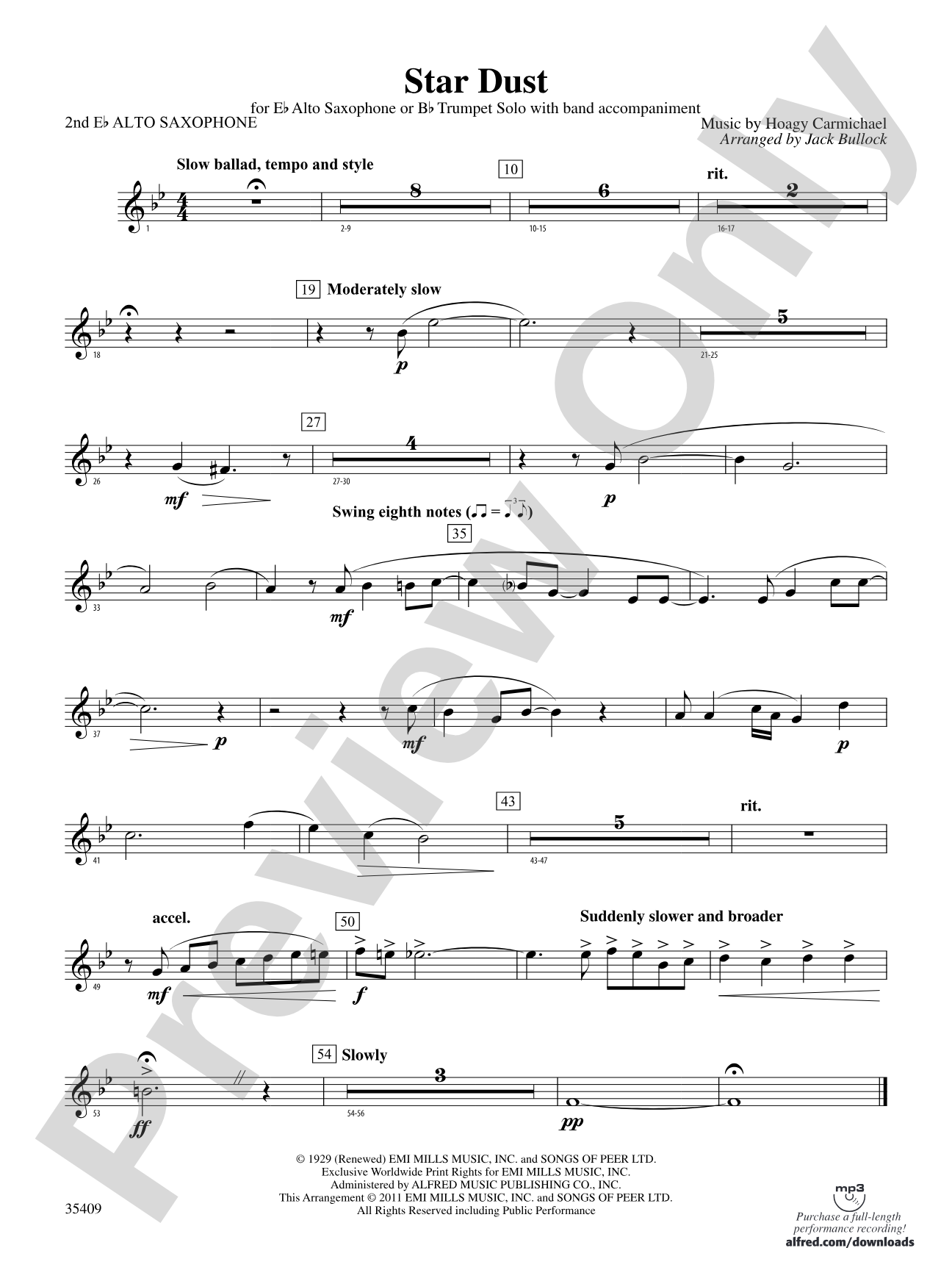 Star Dust: 2nd E-flat Alto Saxophone