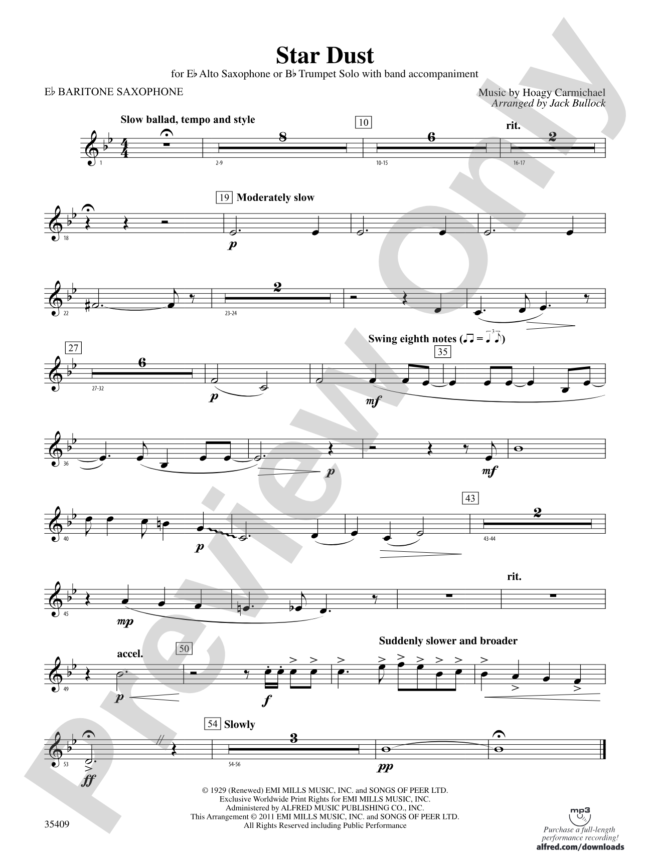 Star Dust: E-flat Baritone Saxophone