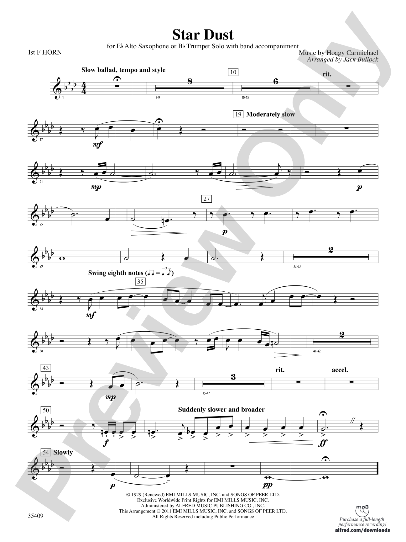 Star Dust: 1st F Horn