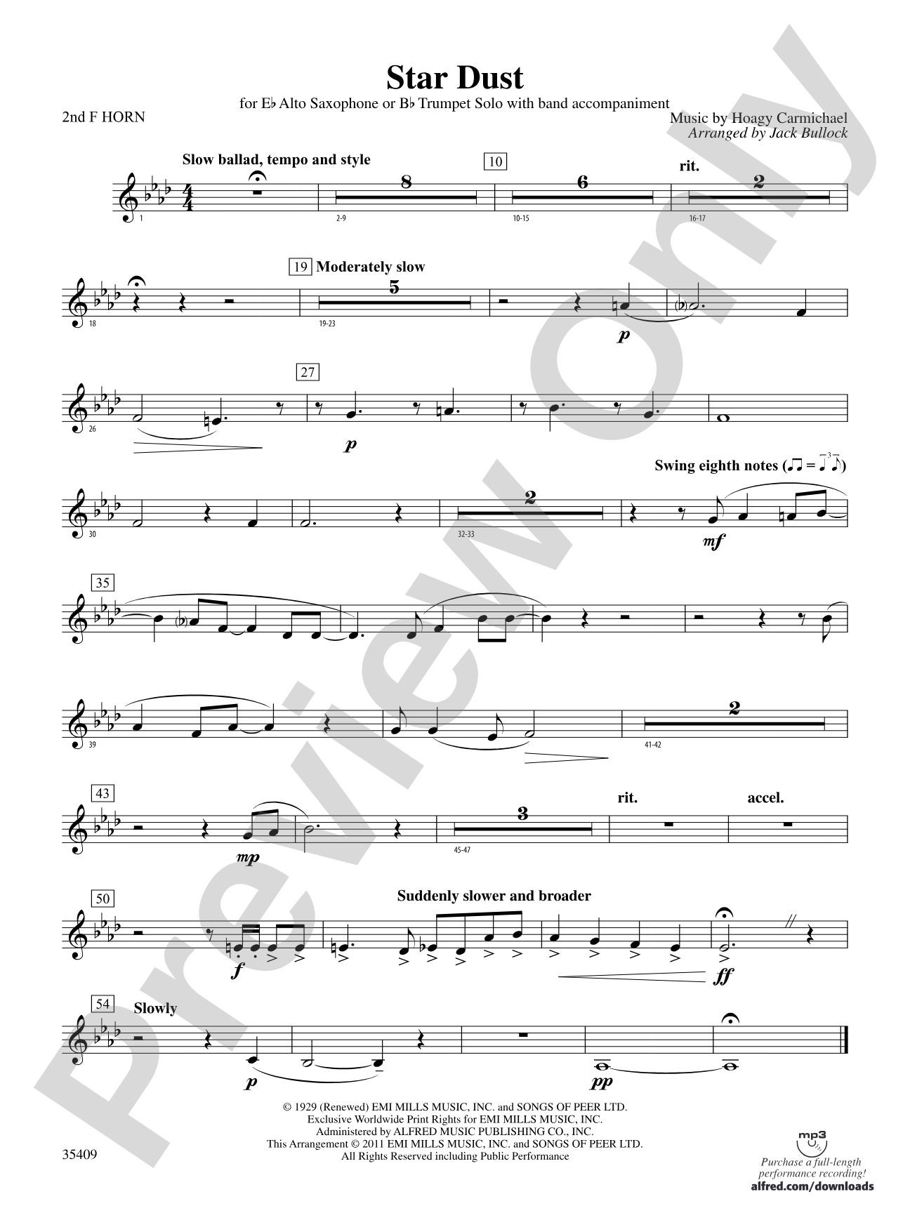 Star Dust: 2nd F Horn