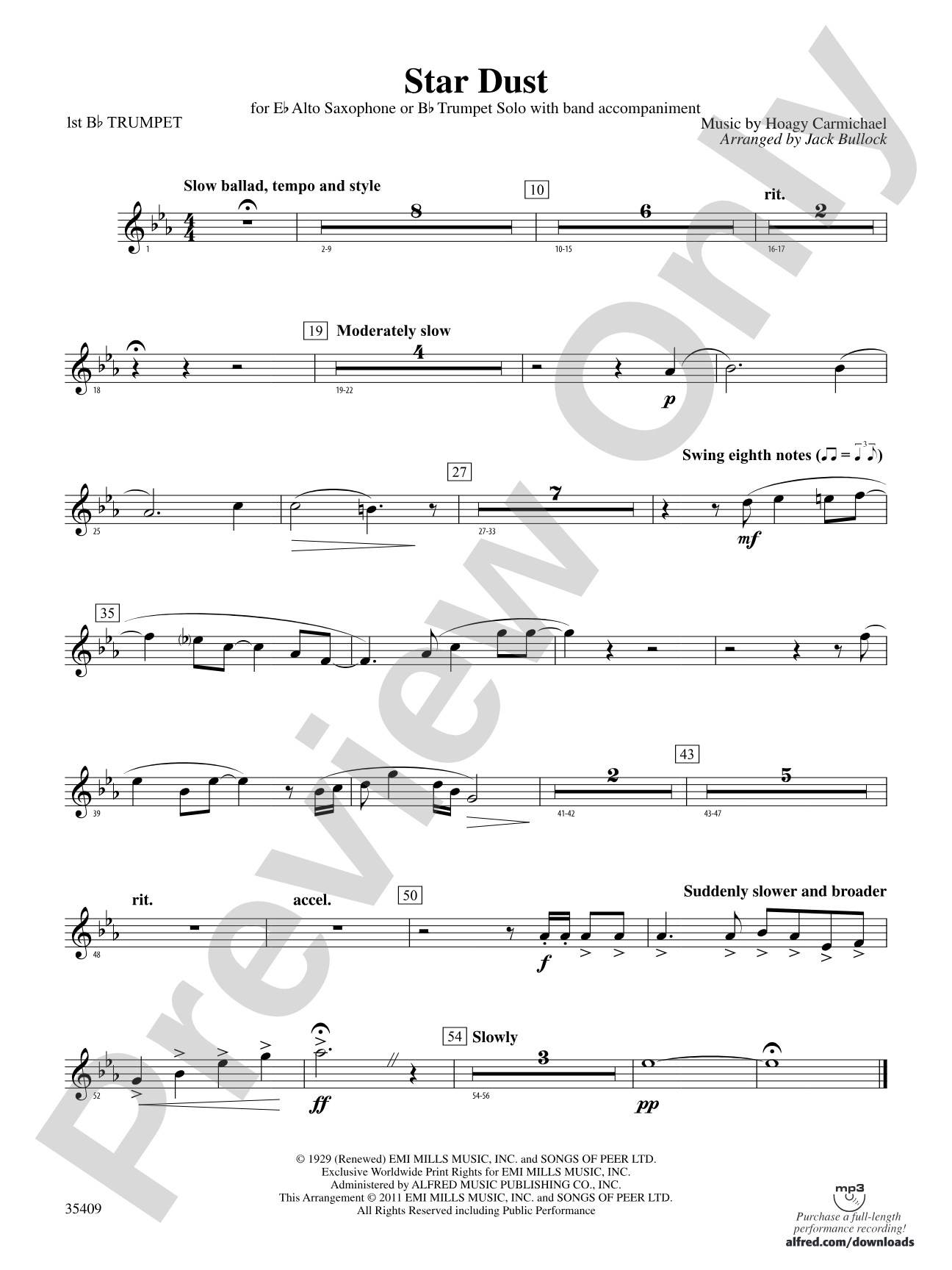 Star Dust: 1st B-flat Trumpet