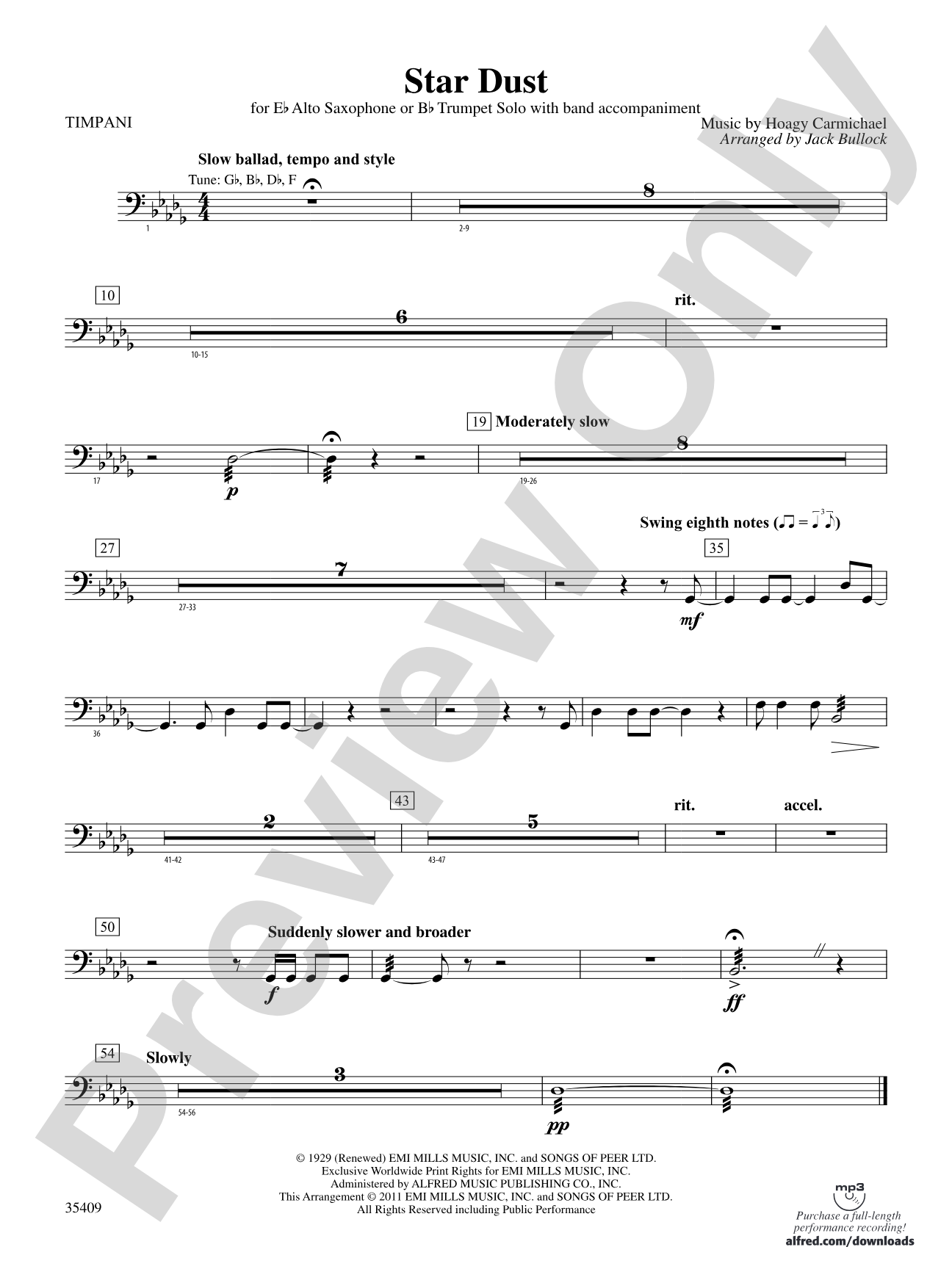Star Dust: Timpani