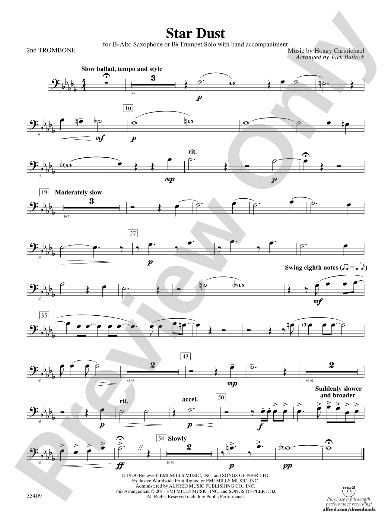 Star Dust: 2nd Trombone