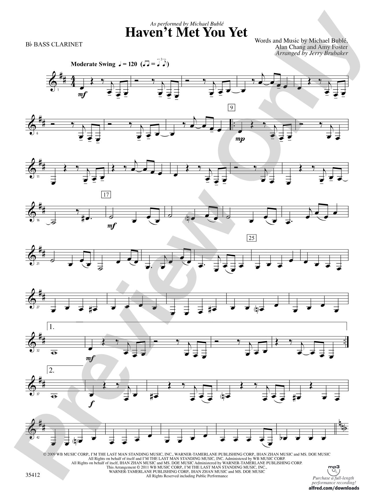 Haven't Met You Yet: B-flat Bass Clarinet