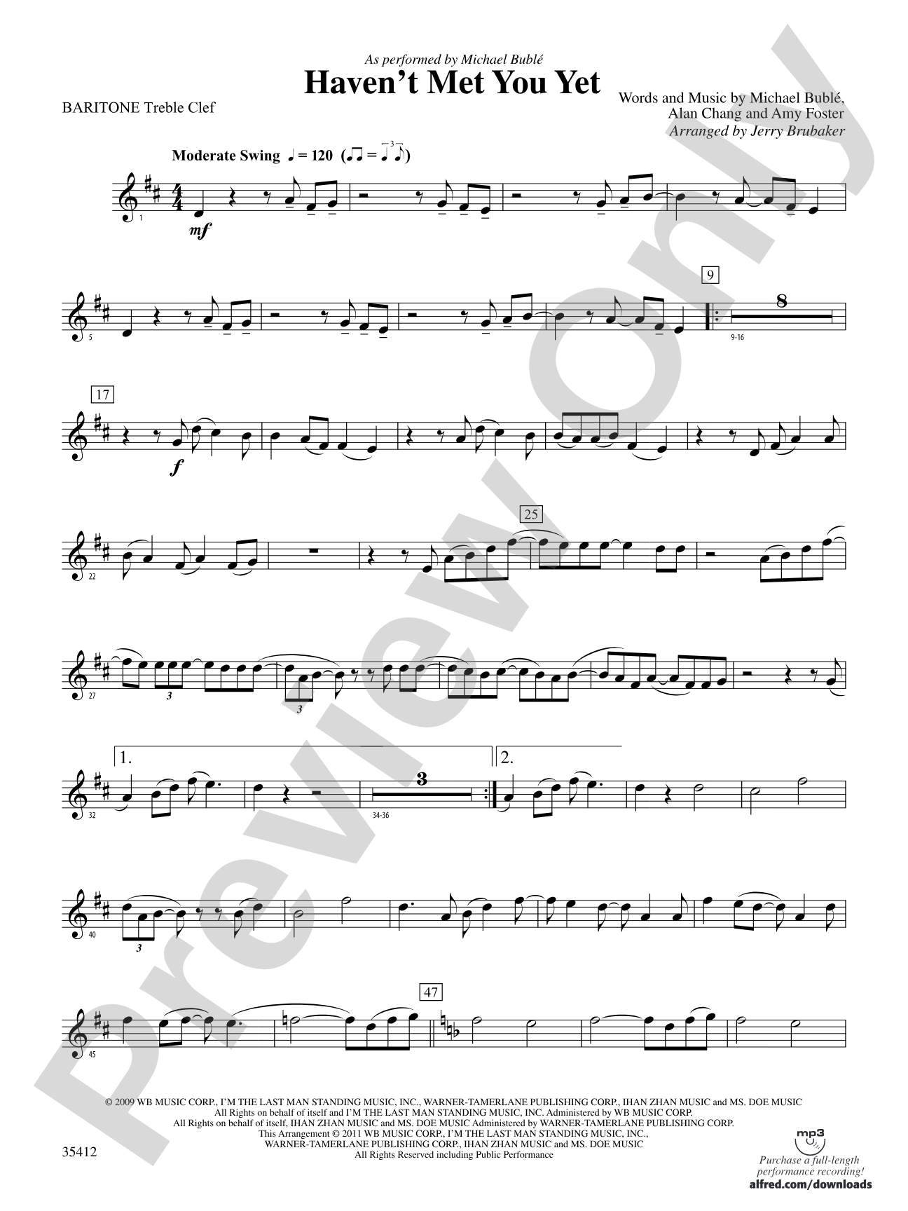 Haven't Met You Yet: (wp) Baritone T.C.
