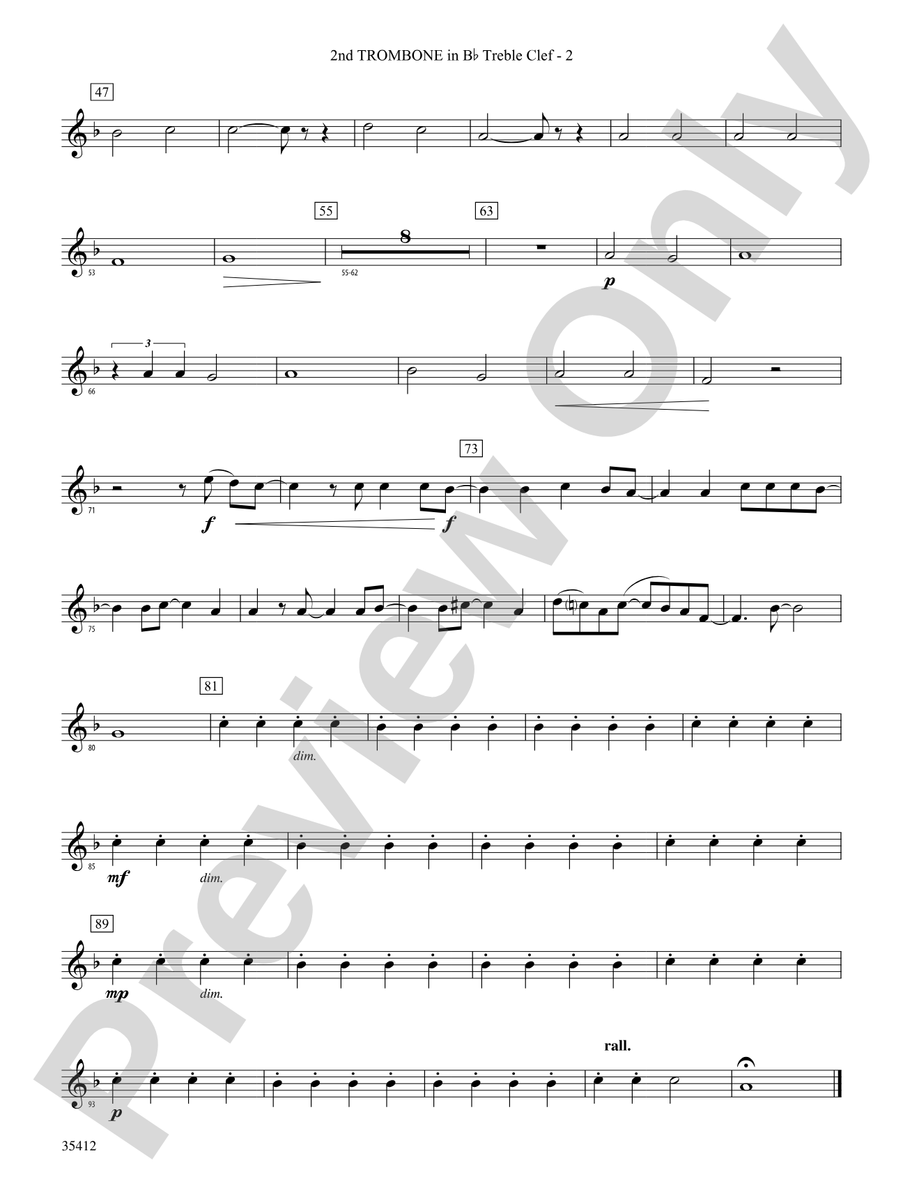 Haven't Met You Yet: (wp) 2nd B-flat Trombone T.C.