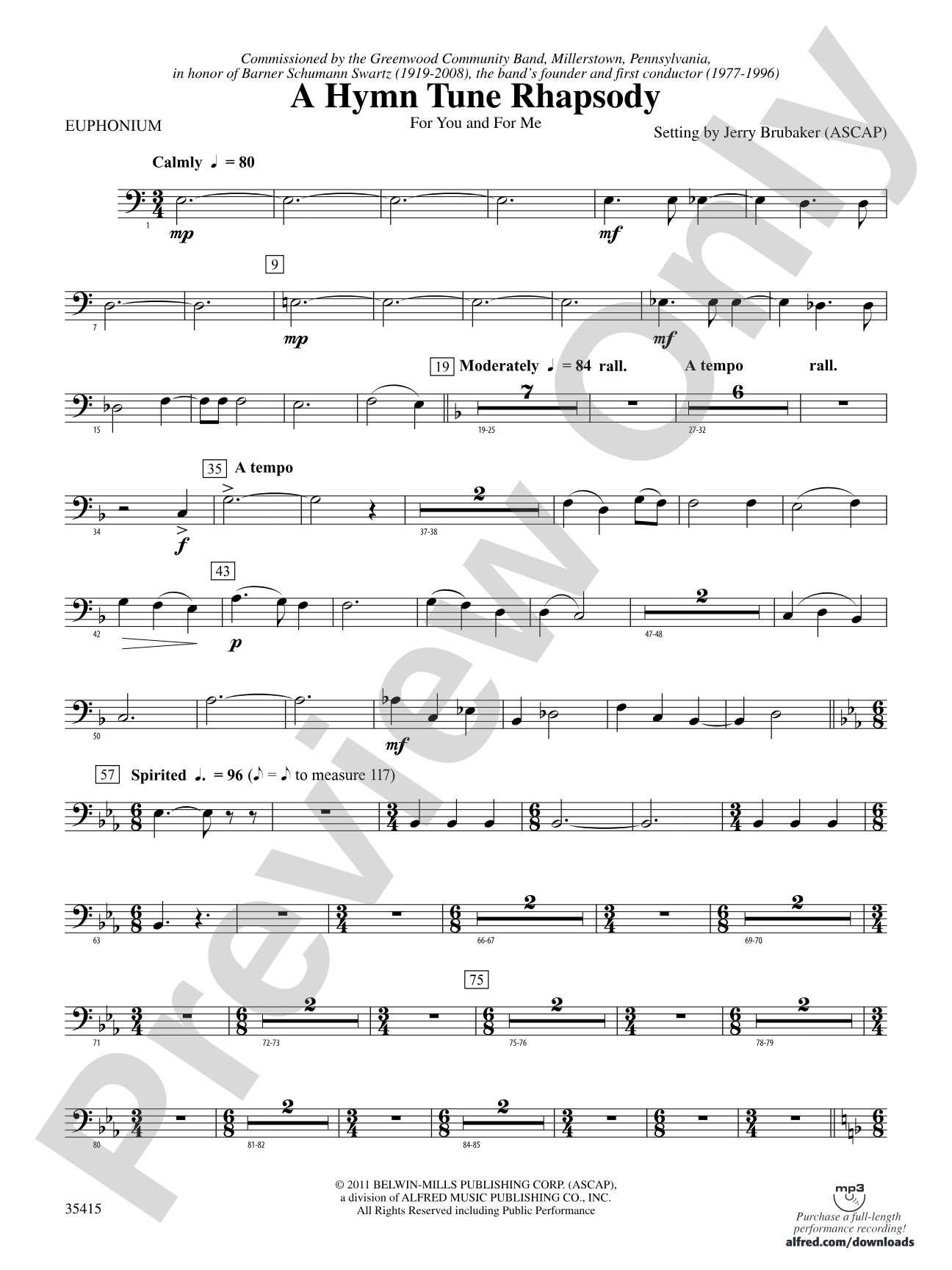 A Hymn Tune Rhapsody: Baritone B.C.