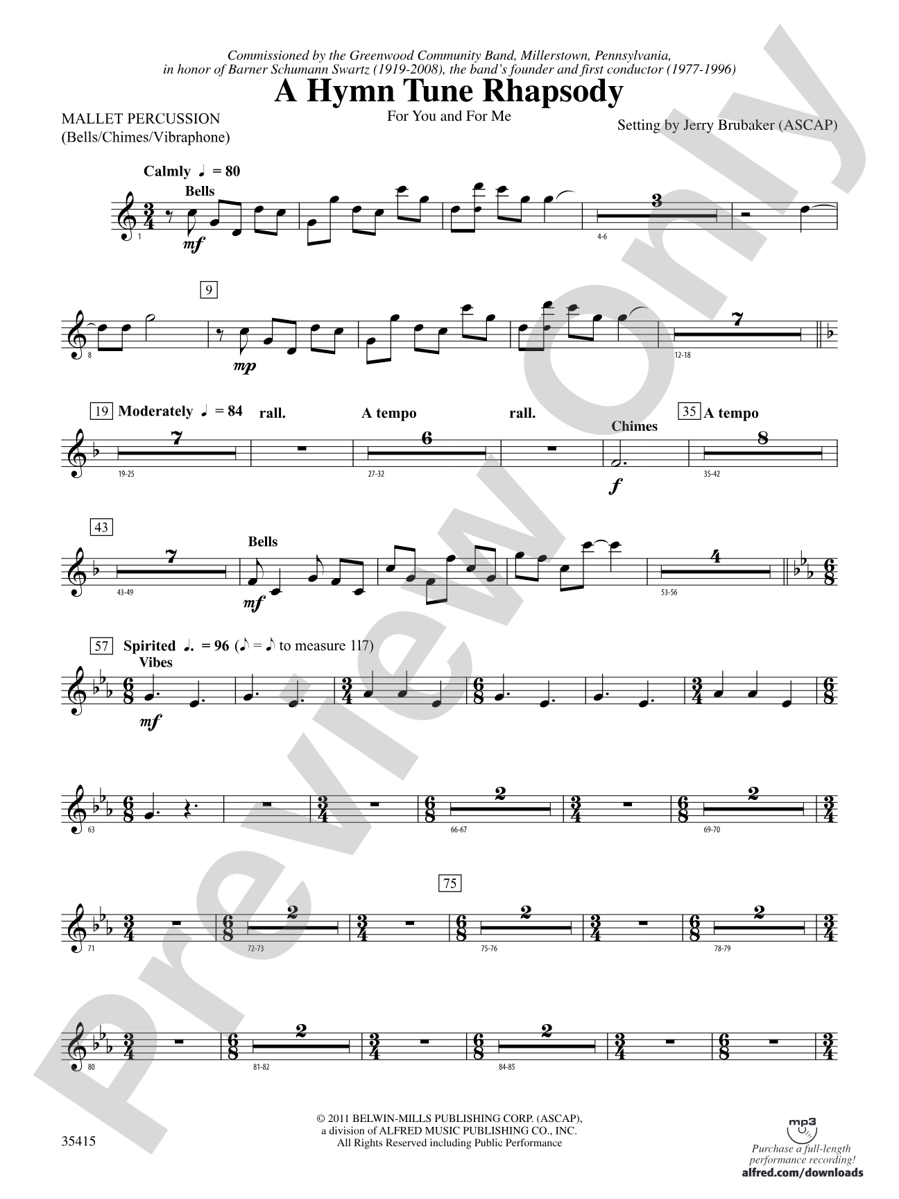 A Hymn Tune Rhapsody: Mallets