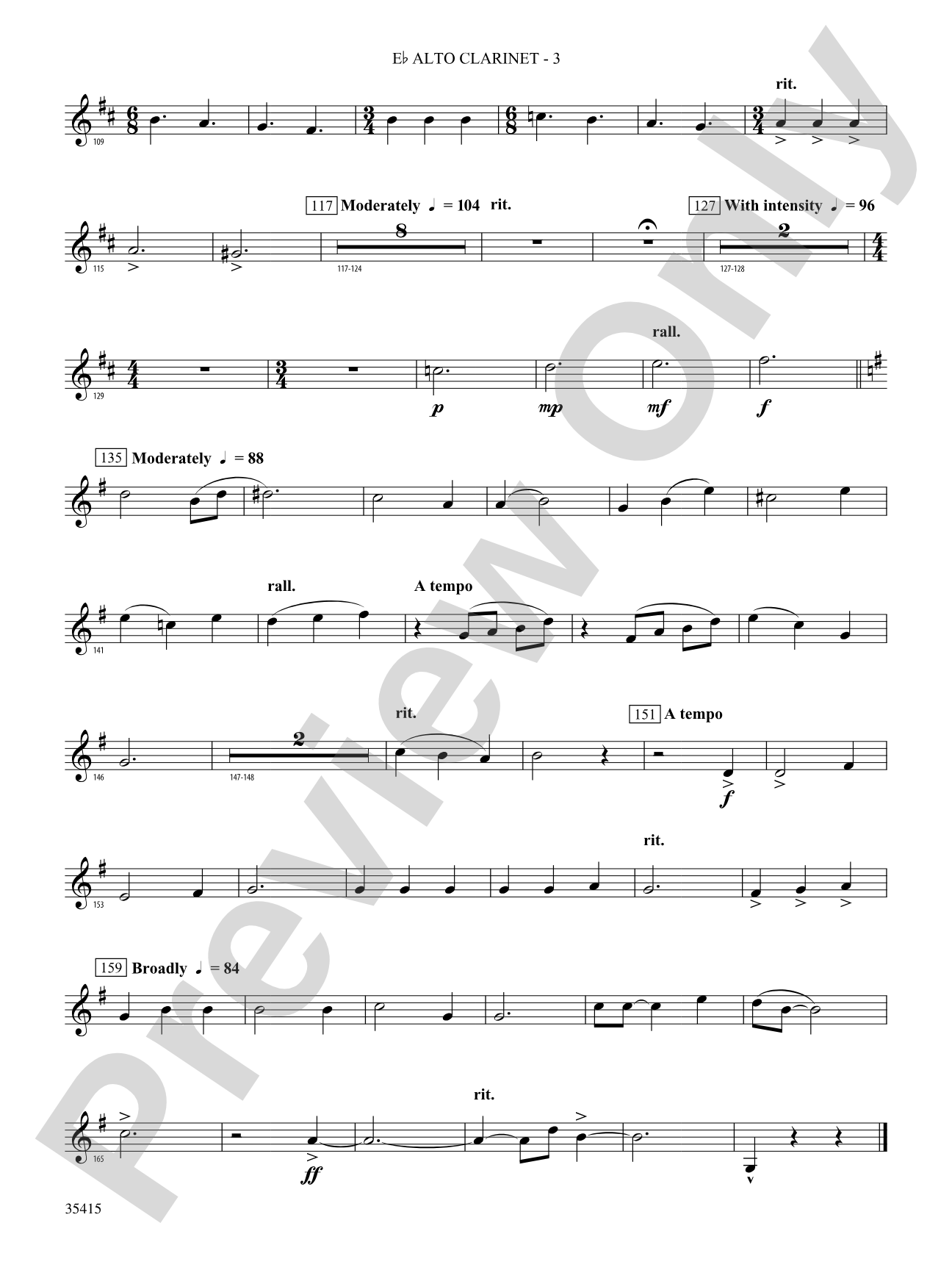 A Hymn Tune Rhapsody: (wp) E-flat Alto Clarinet