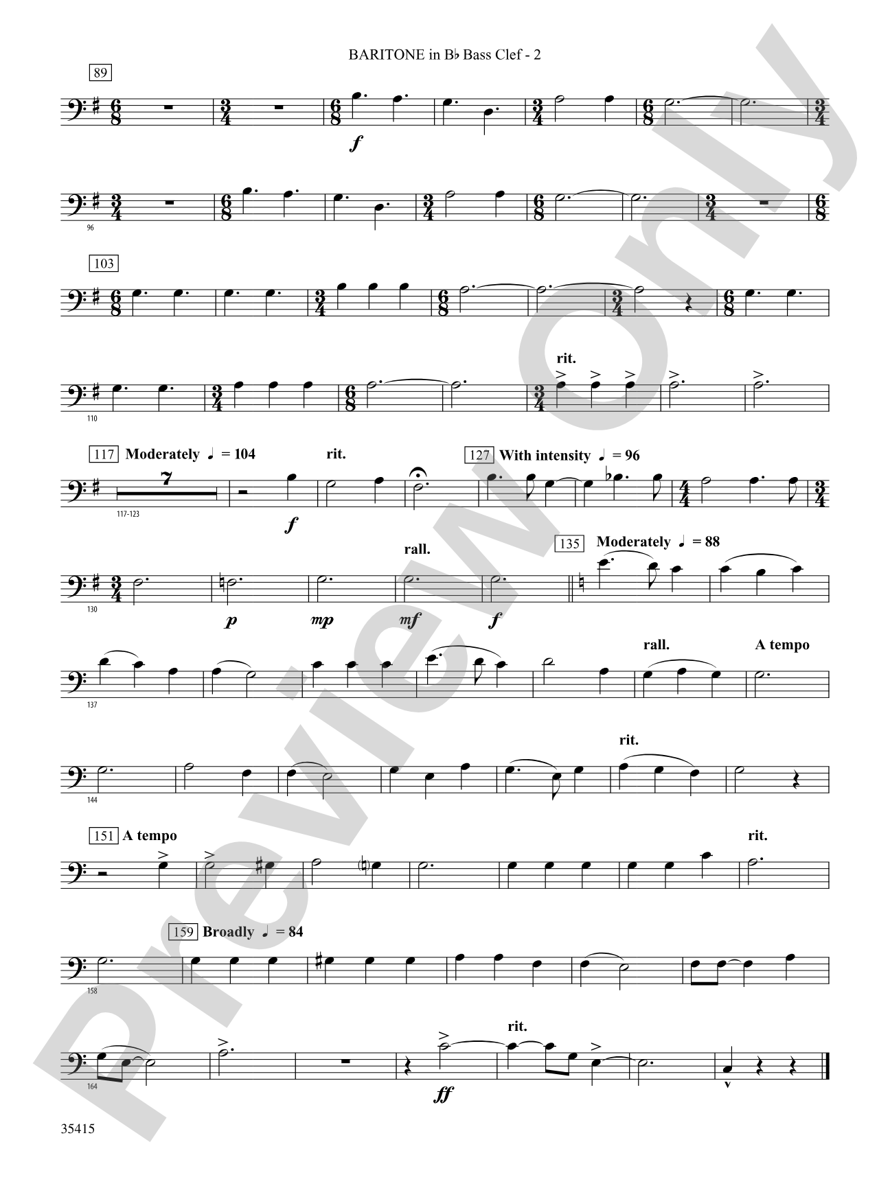 A Hymn Tune Rhapsody: (wp) B-flat Baritone B.C.