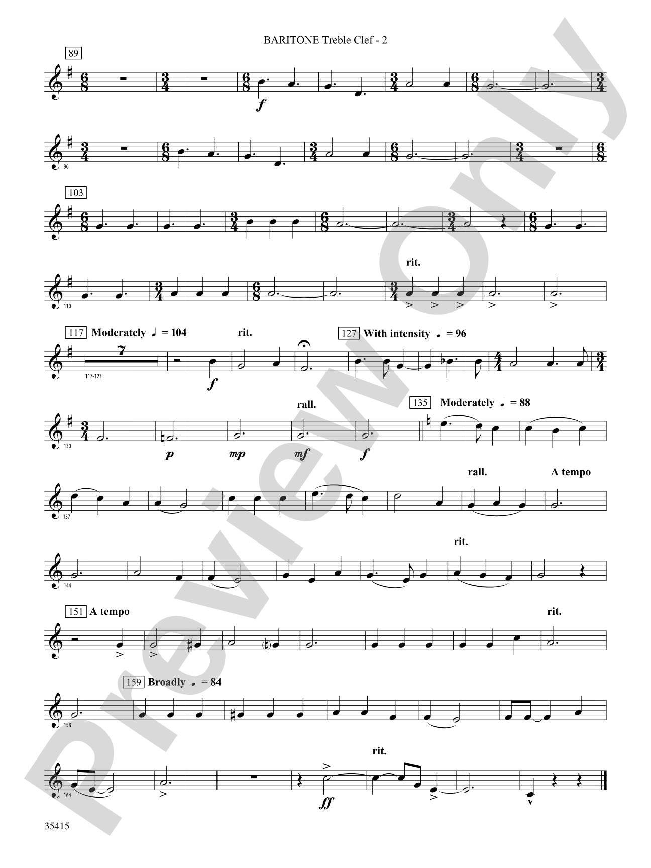 A Hymn Tune Rhapsody: (wp) Baritone T.C.
