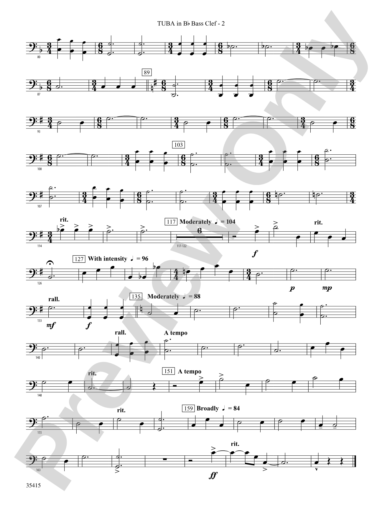 A Hymn Tune Rhapsody: (wp) B-flat Tuba B.C.