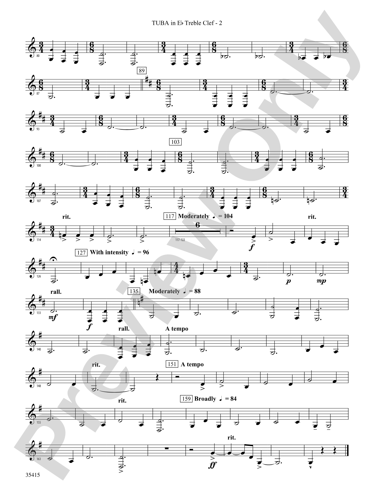A Hymn Tune Rhapsody: (wp) E-flat Tuba T.C.