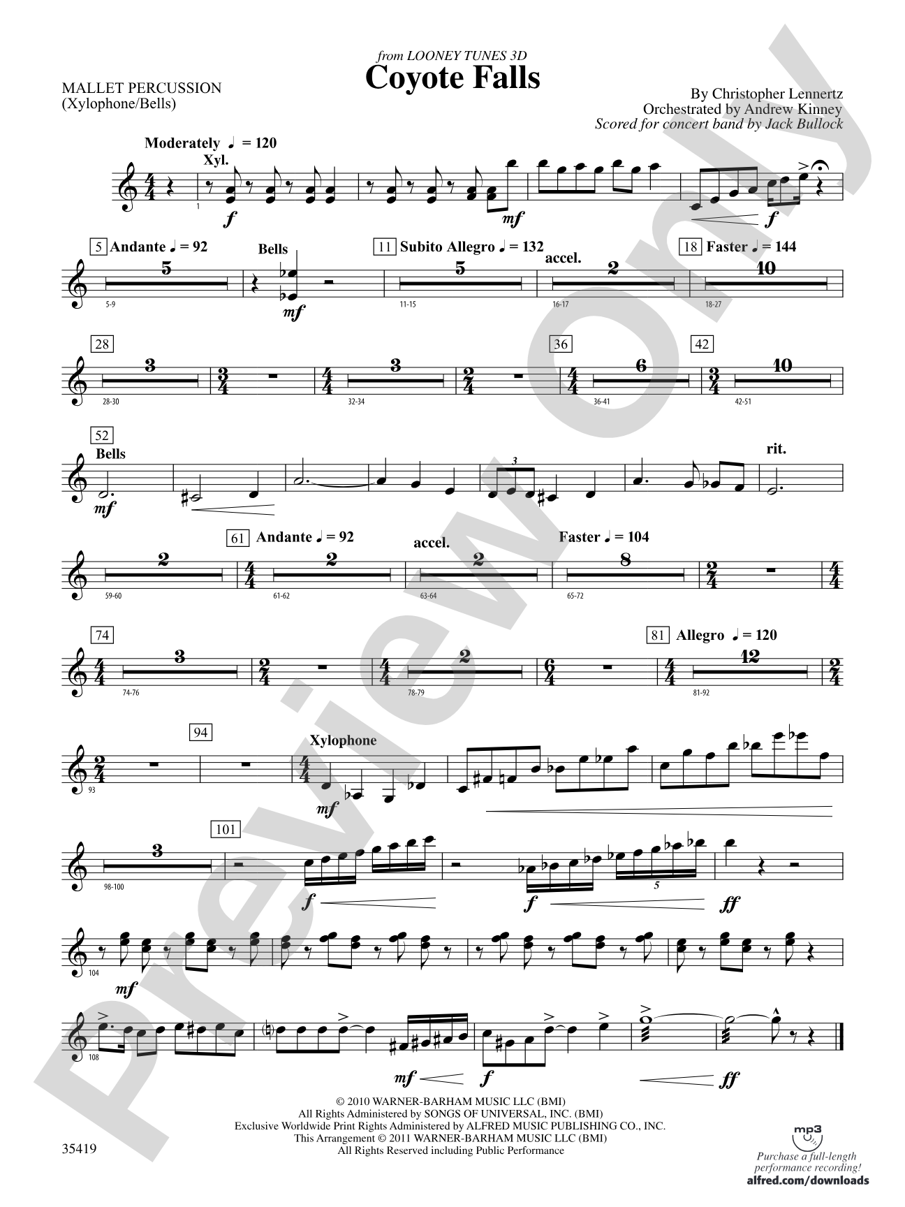 Coyote Falls (from Looney Tunes 3D): Mallets