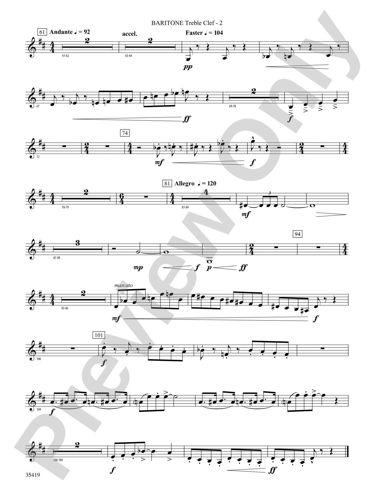 Coyote Falls (from Looney Tunes 3D): (wp) Baritone T.C.