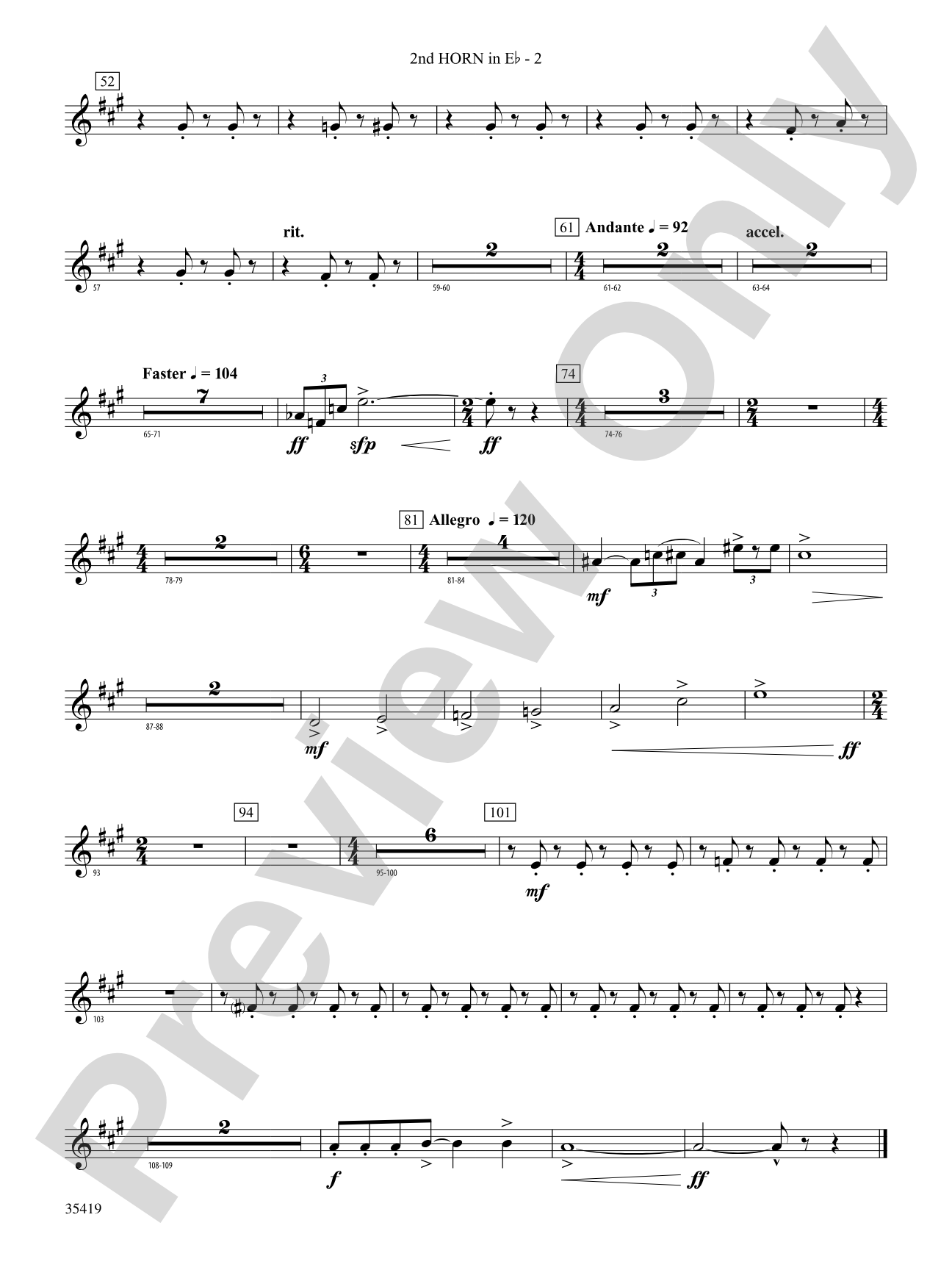 Coyote Falls (from Looney Tunes 3D): (wp) 2nd Horn in E-flat