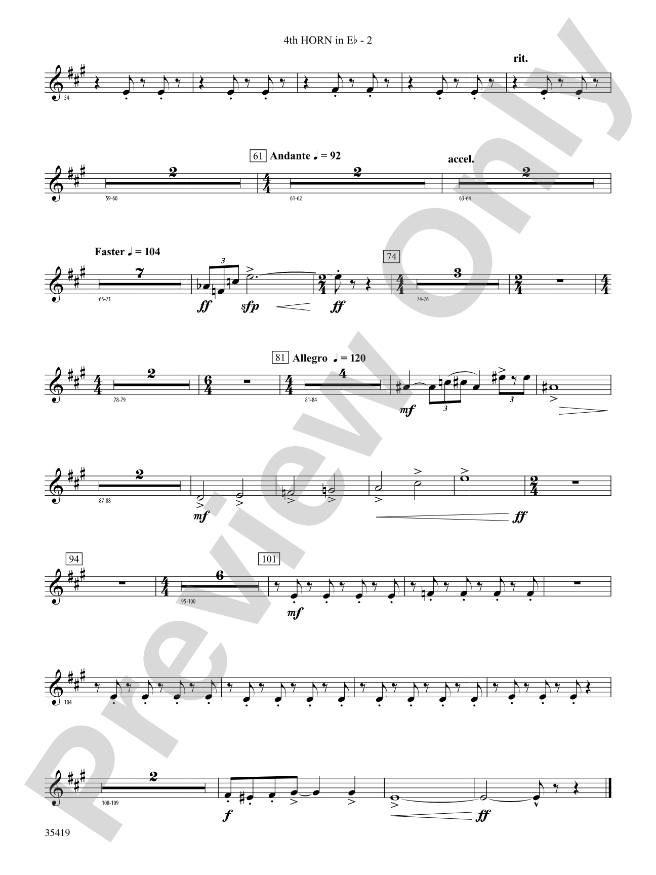 Coyote Falls (from Looney Tunes 3D): (wp) 4th Horn in E-flat