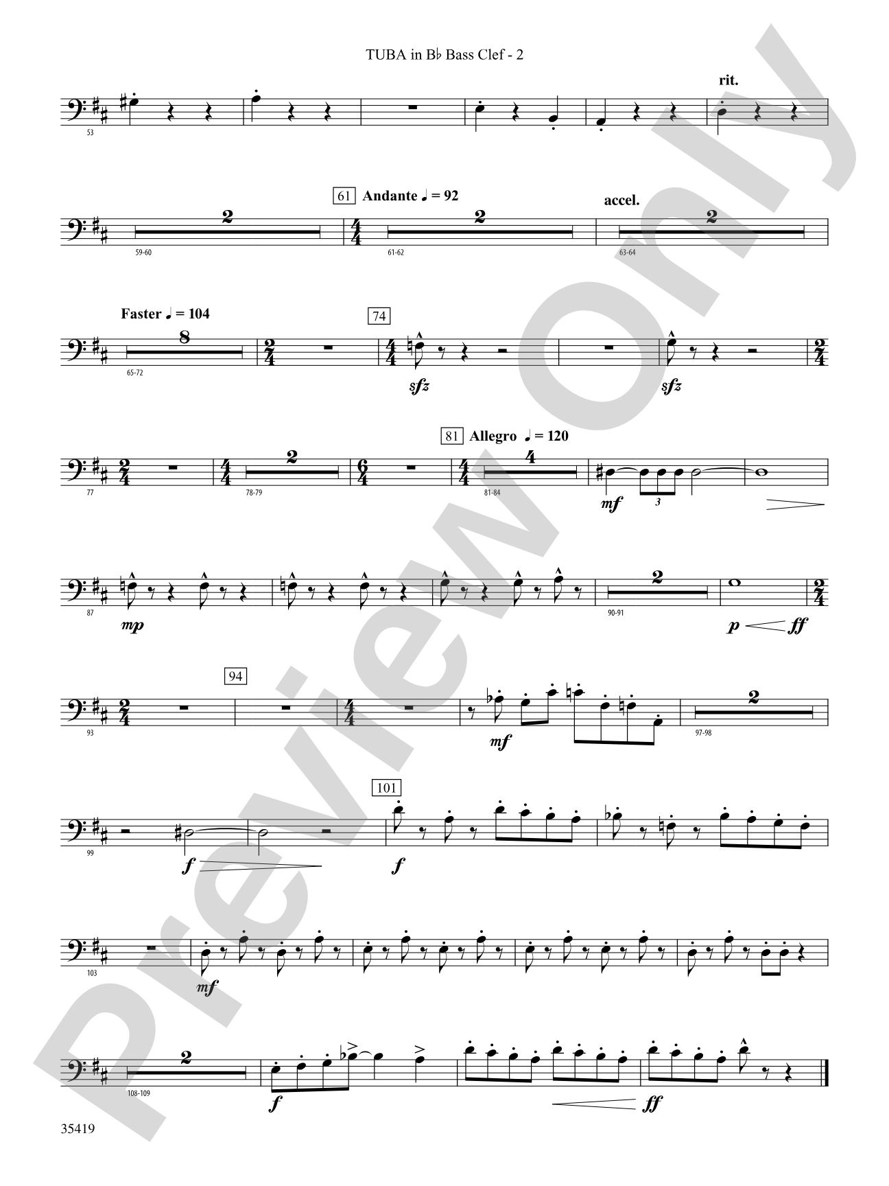 Coyote Falls (from Looney Tunes 3D): (wp) B-flat Tuba B.C.