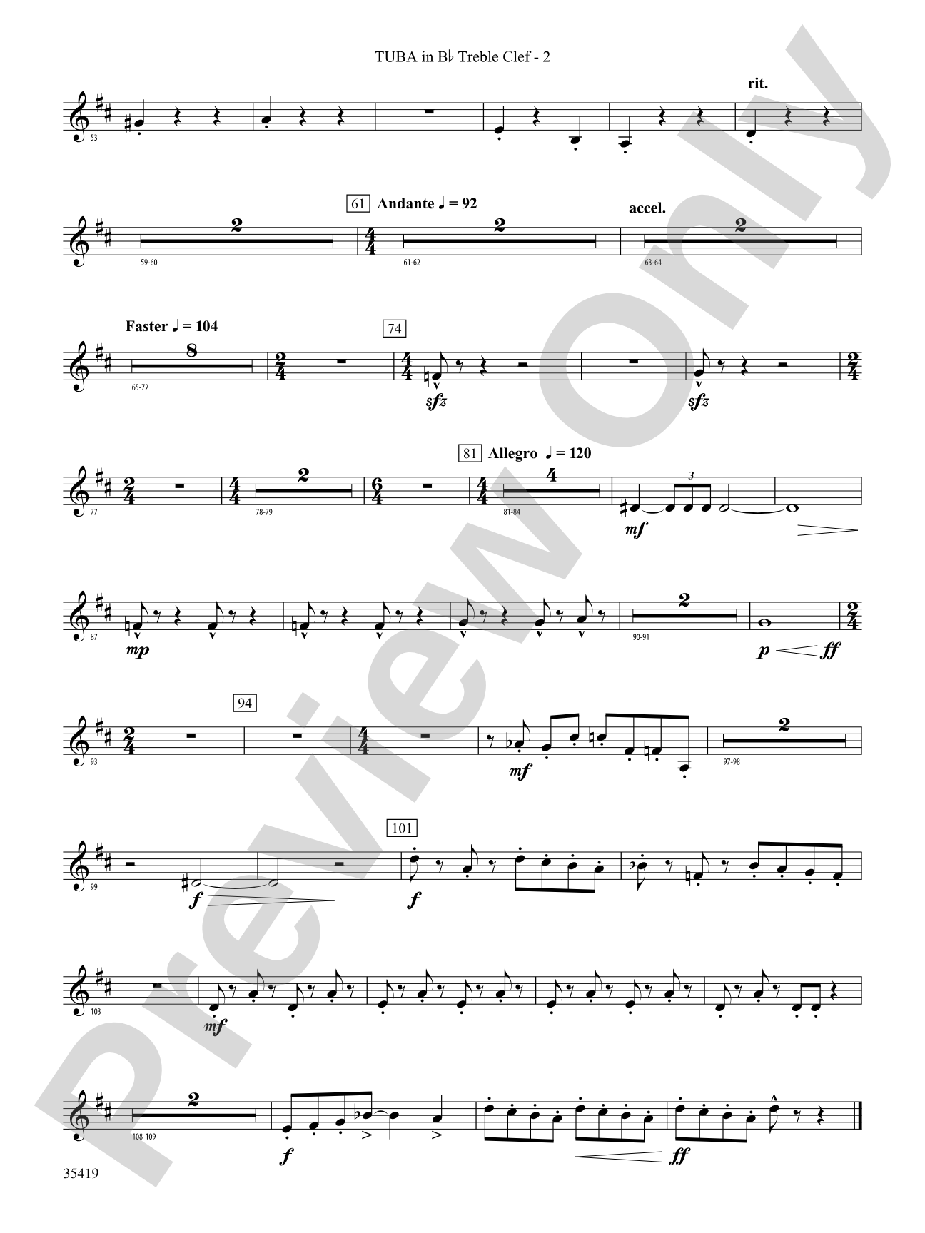 Coyote Falls (from Looney Tunes 3D): (wp) B-flat Tuba T.C.