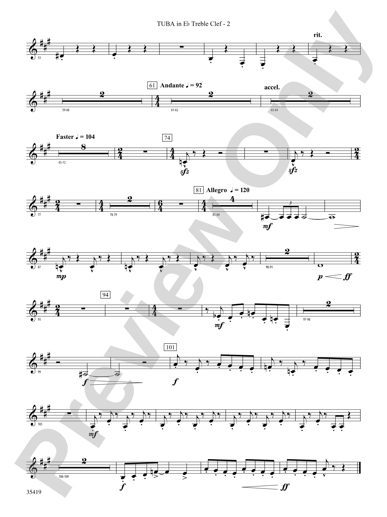 Coyote Falls (from Looney Tunes 3D): (wp) E-flat Tuba T.C.