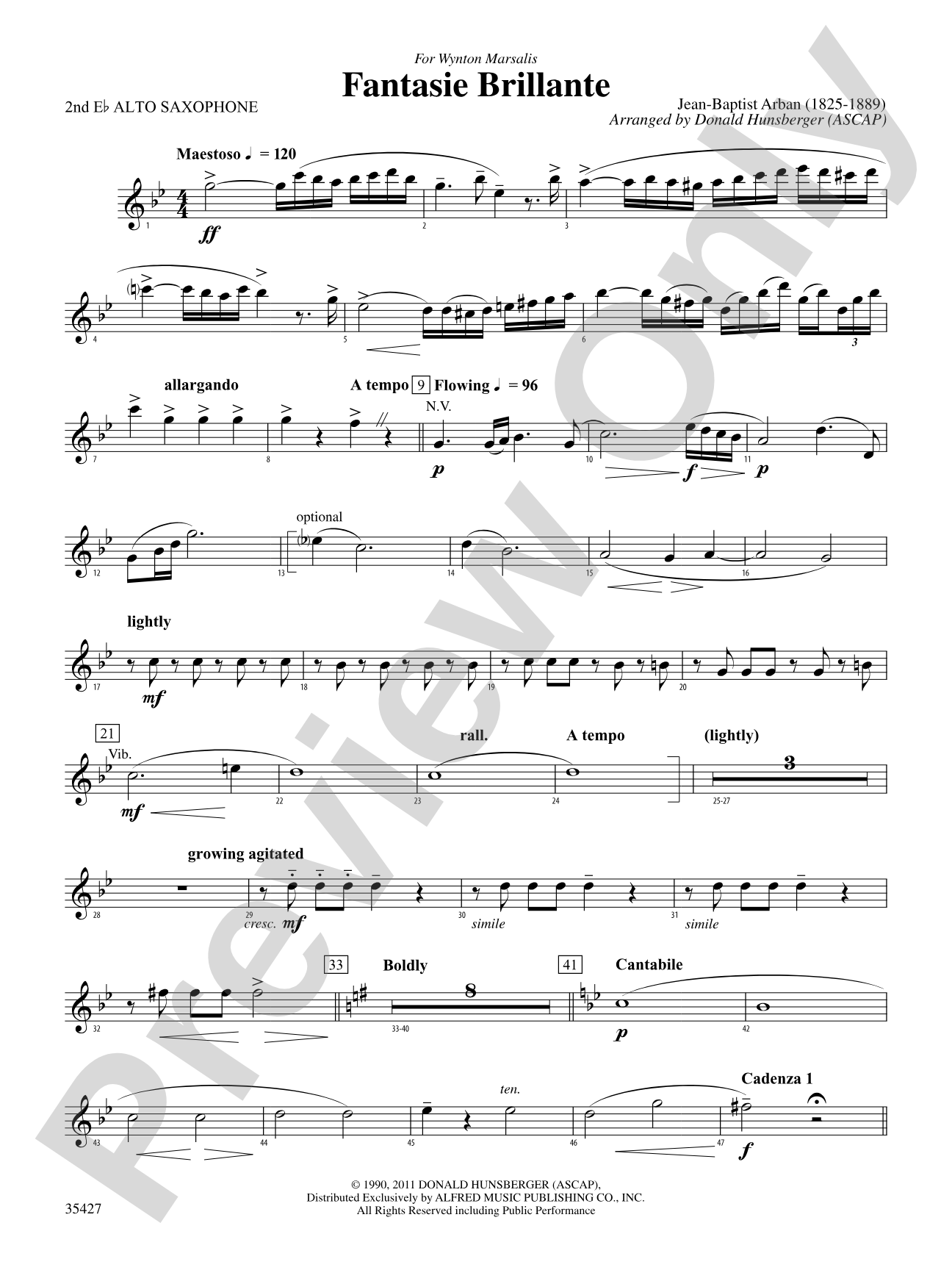 Fantasie Brillante: 2nd E-flat Alto Saxophone