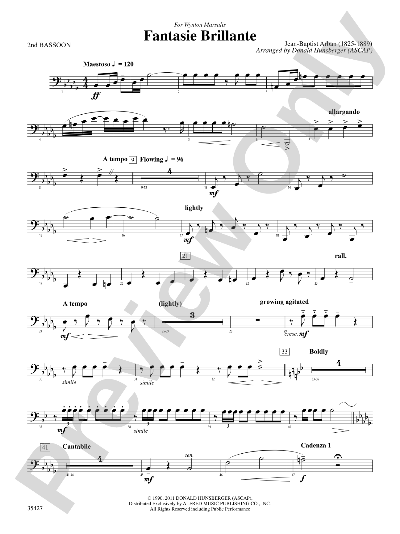 Fantasie Brillante: 2nd Bassoon