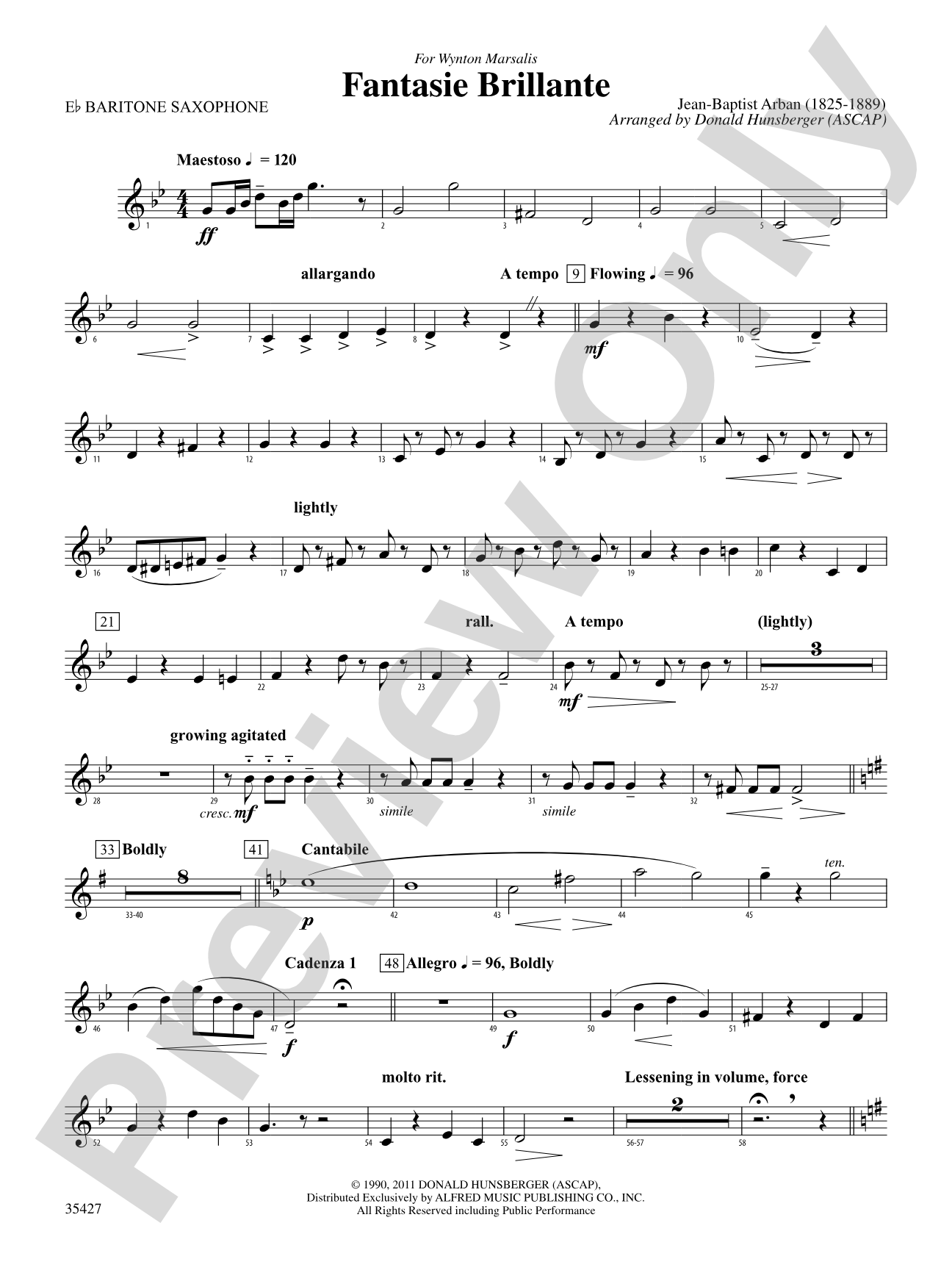 Fantasie Brillante: E-flat Baritone Saxophone