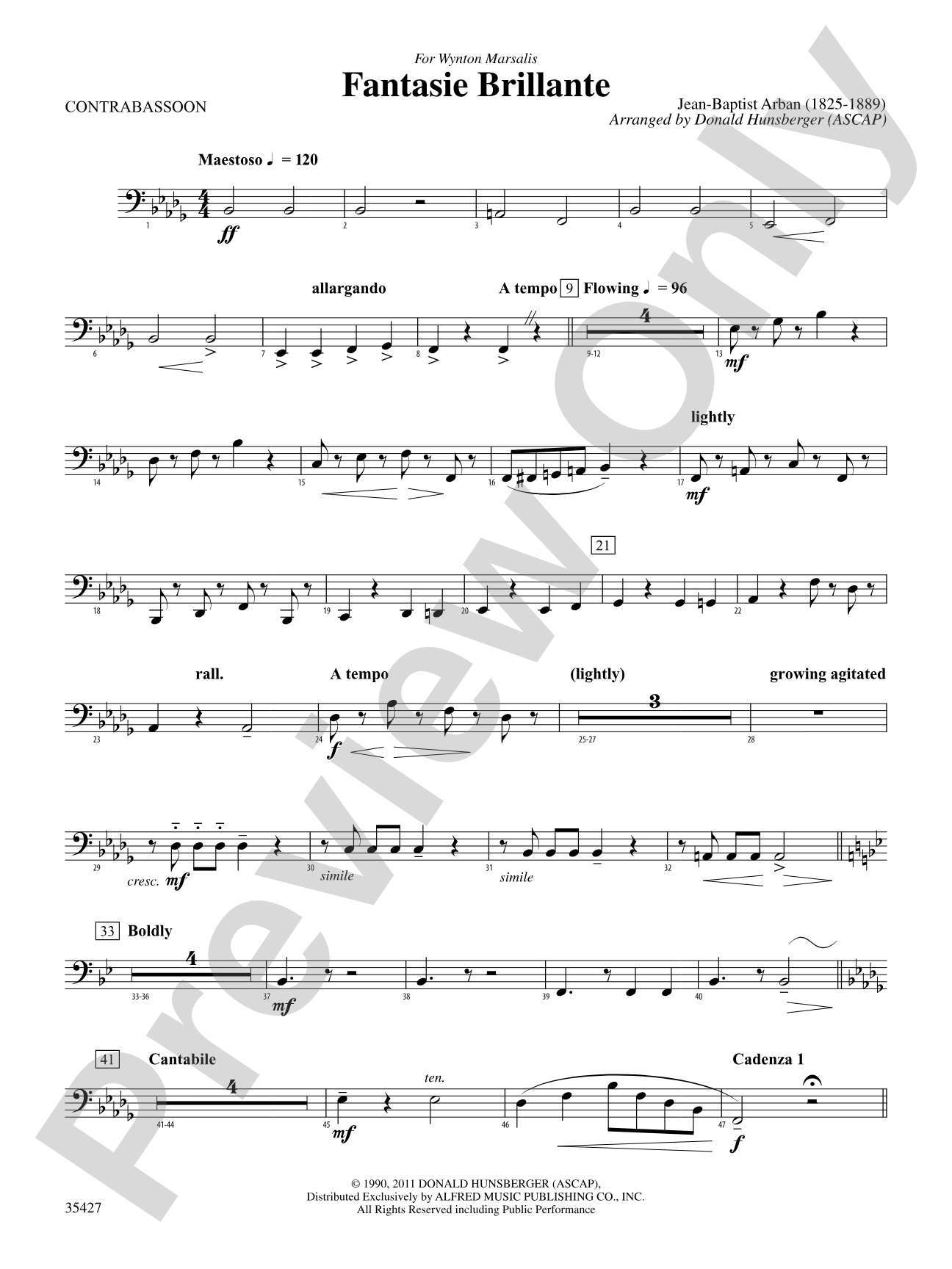Fantasie Brillante: Contra Bassoon