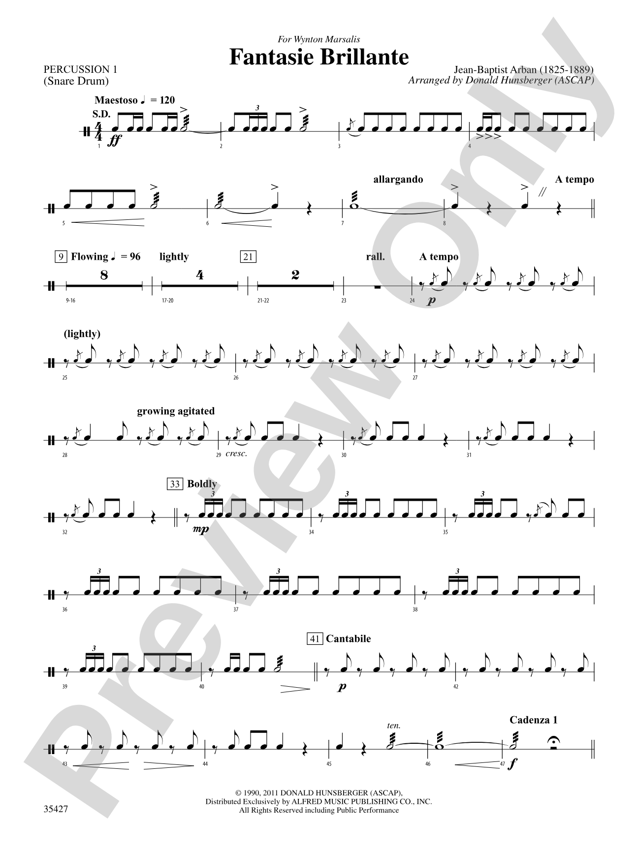 Fantasie Brillante: 1st Percussion