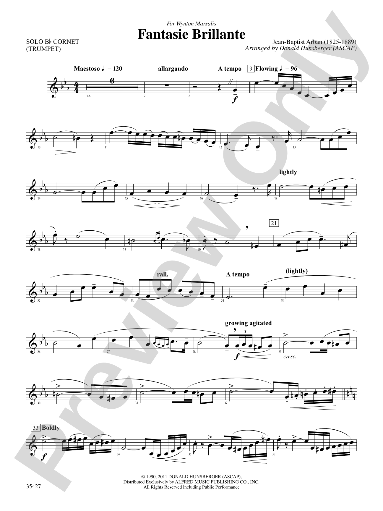 Fantasie Brillante: Solo Bb Cornet (Trumpet)
