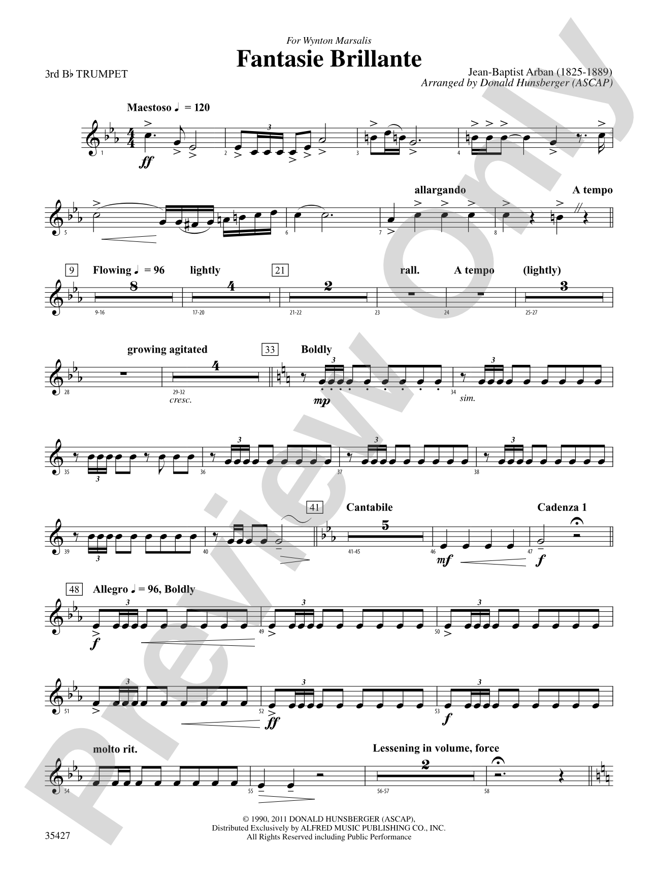 Fantasie Brillante: 3rd B-flat Trumpet