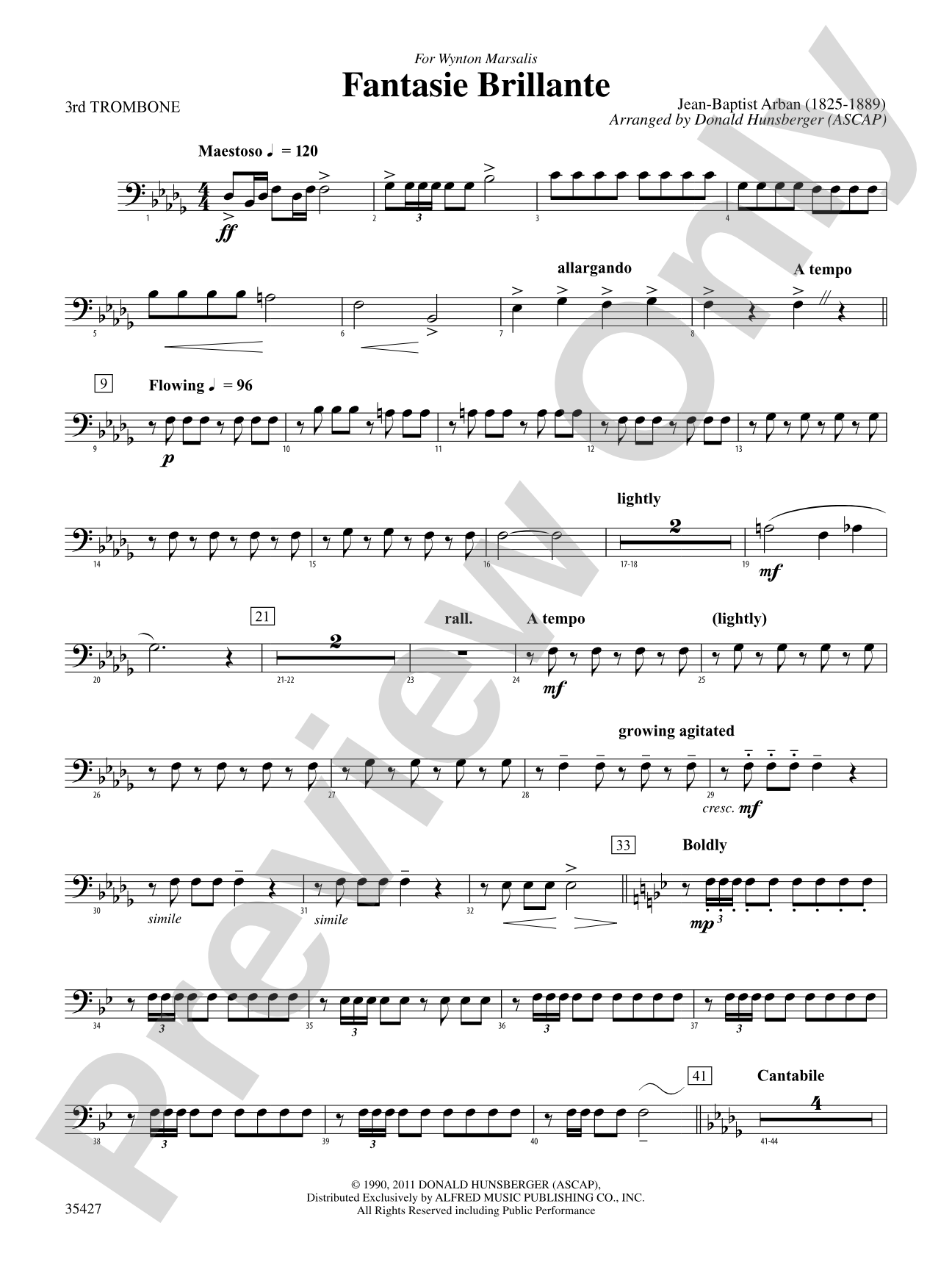 Fantasie Brillante: 3rd Trombone