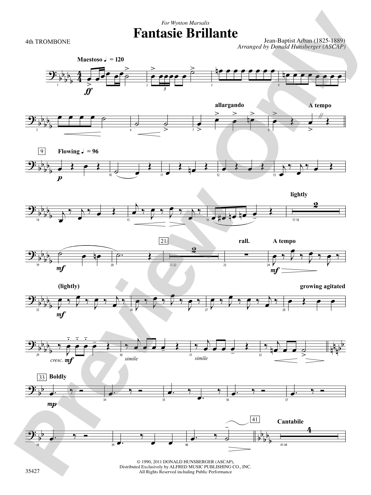 Fantasie Brillante: 4th Trombone