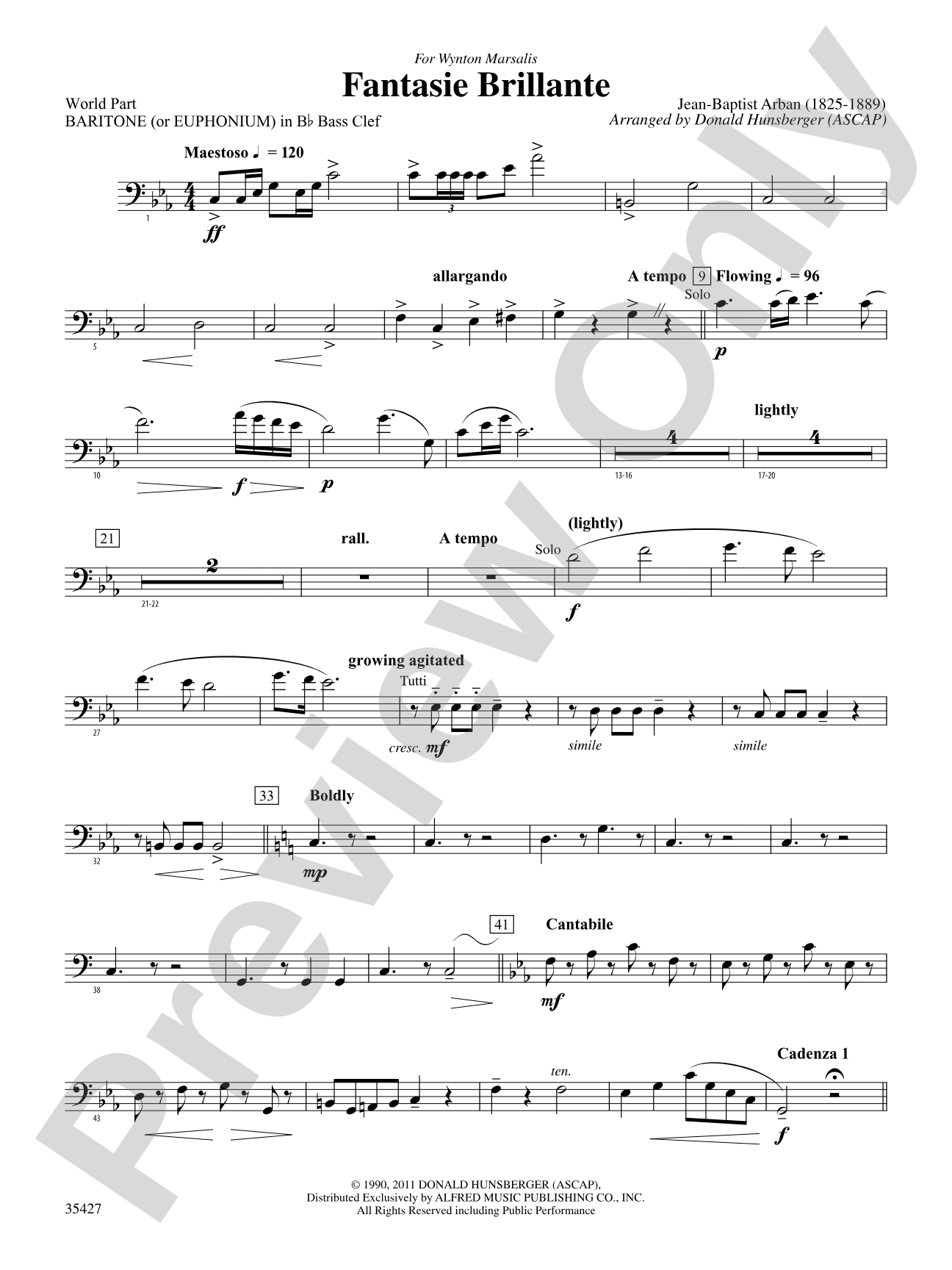 Fantasie Brillante: (wp) B-flat Baritone B.C.