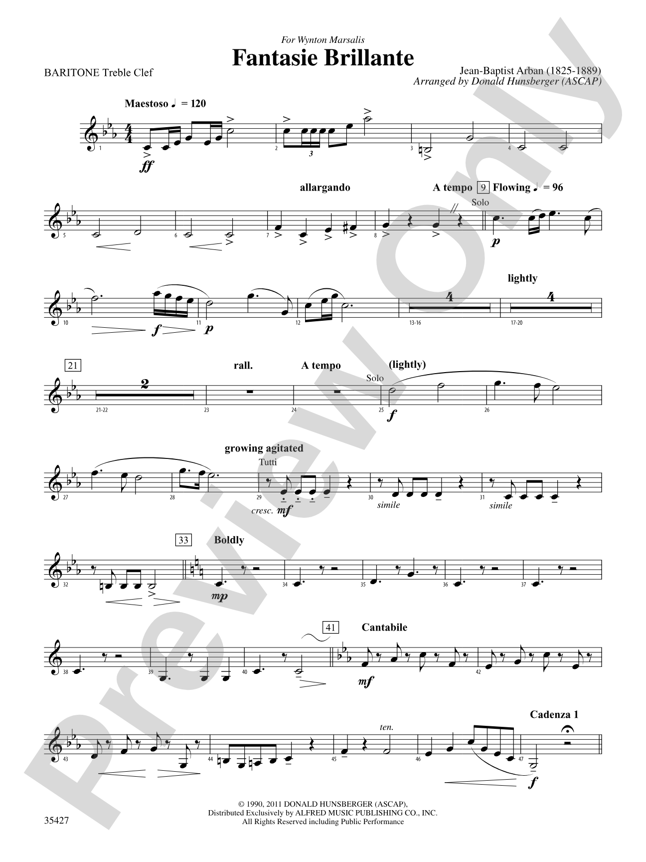 Fantasie Brillante: (wp) Baritone T.C.