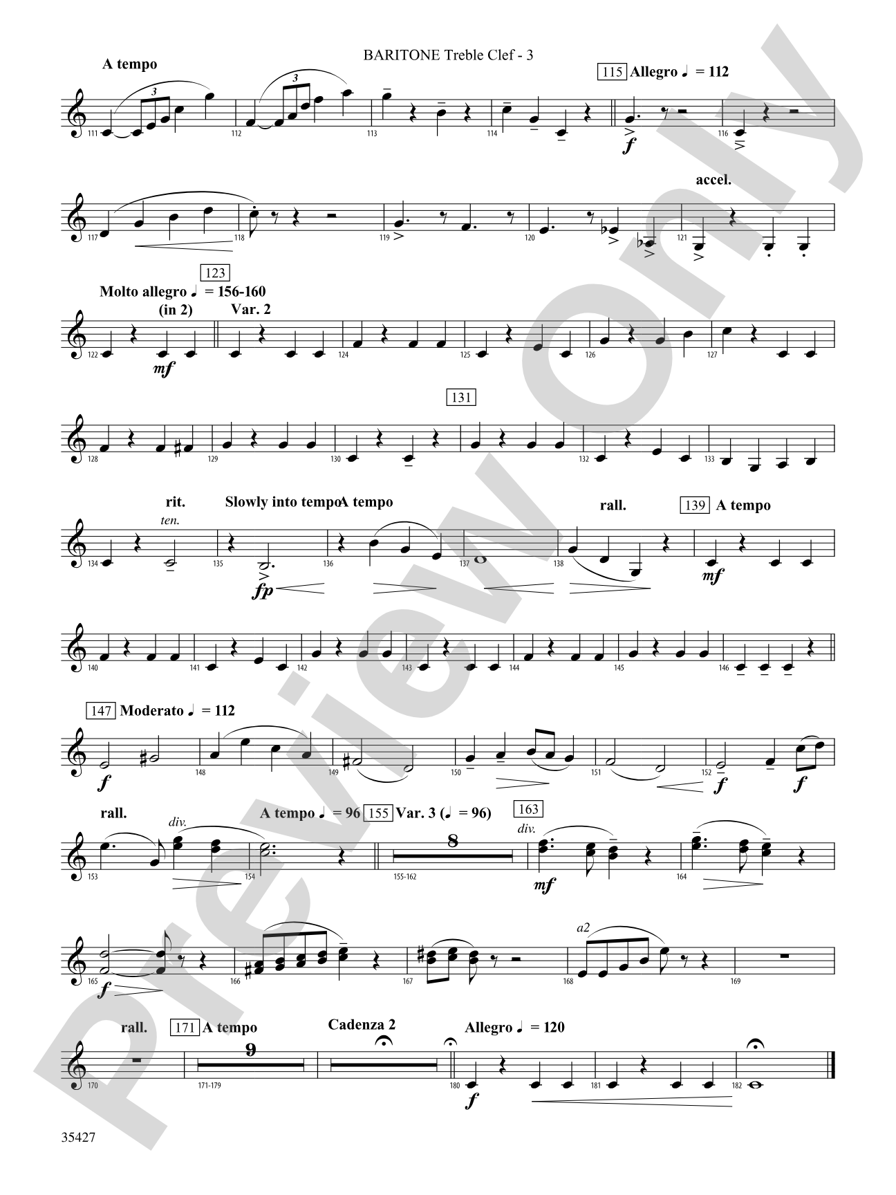 Fantasie Brillante: (wp) Baritone T.C.