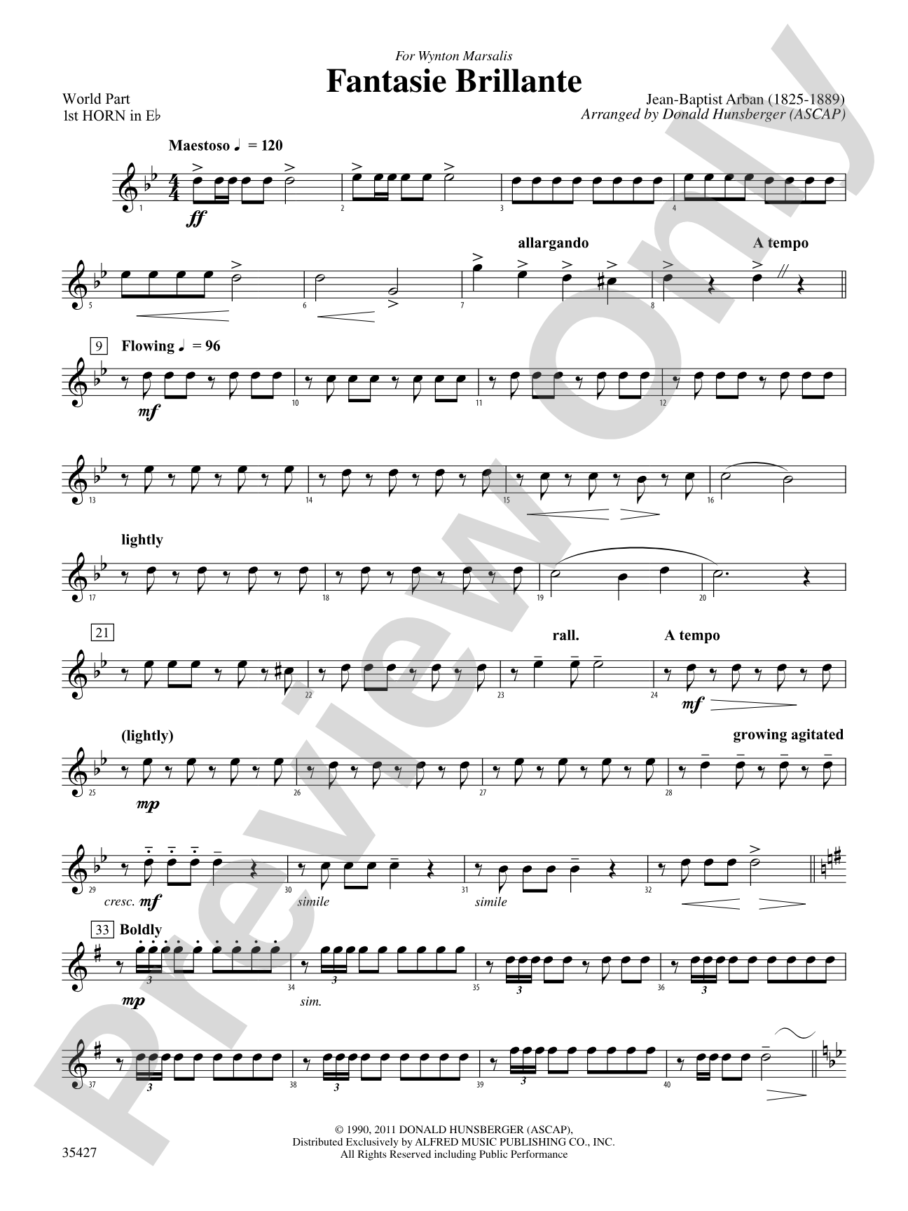Fantasie Brillante: (wp) 1st Horn in E-flat