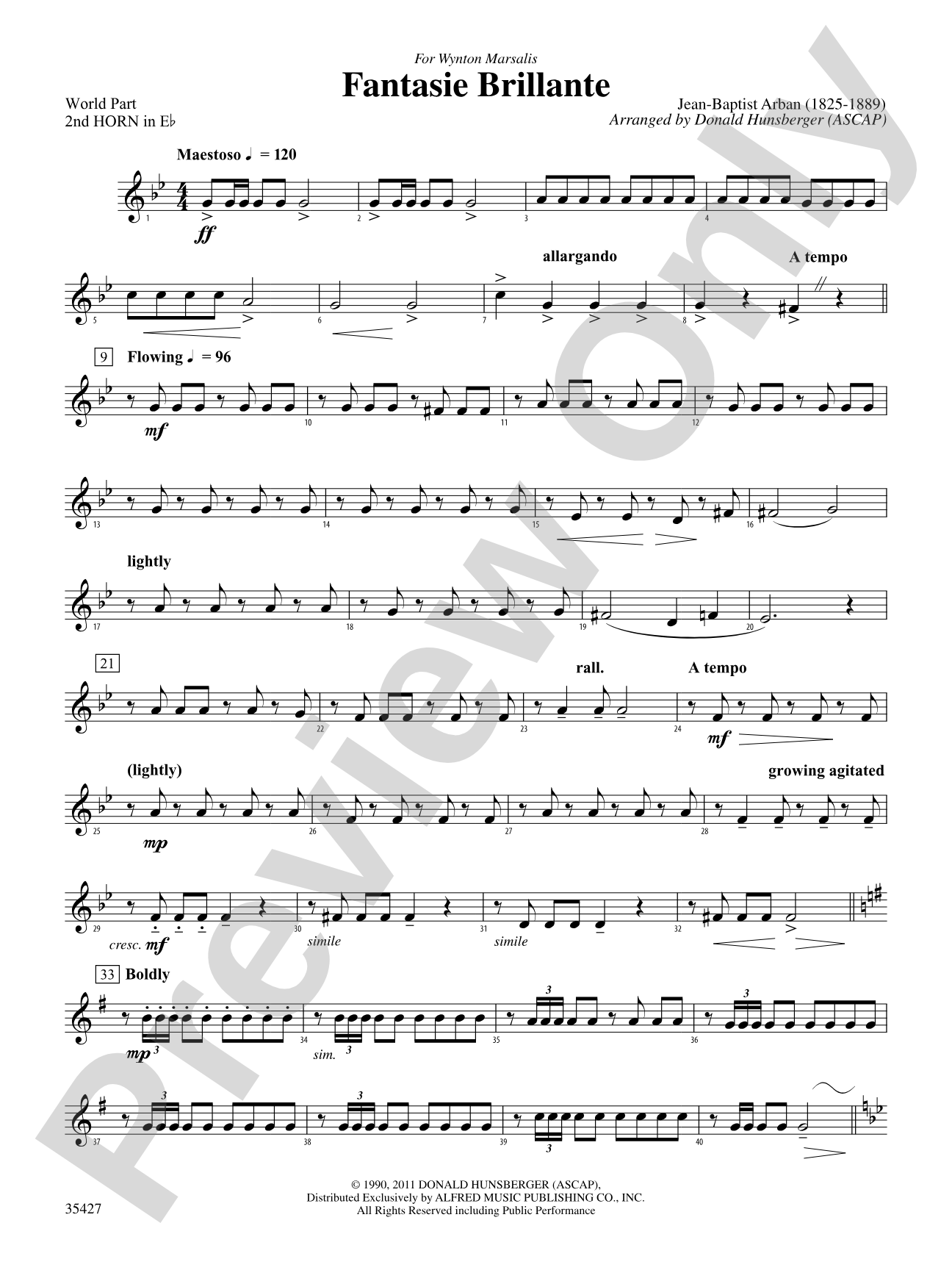 Fantasie Brillante: (wp) 2nd Horn in E-flat