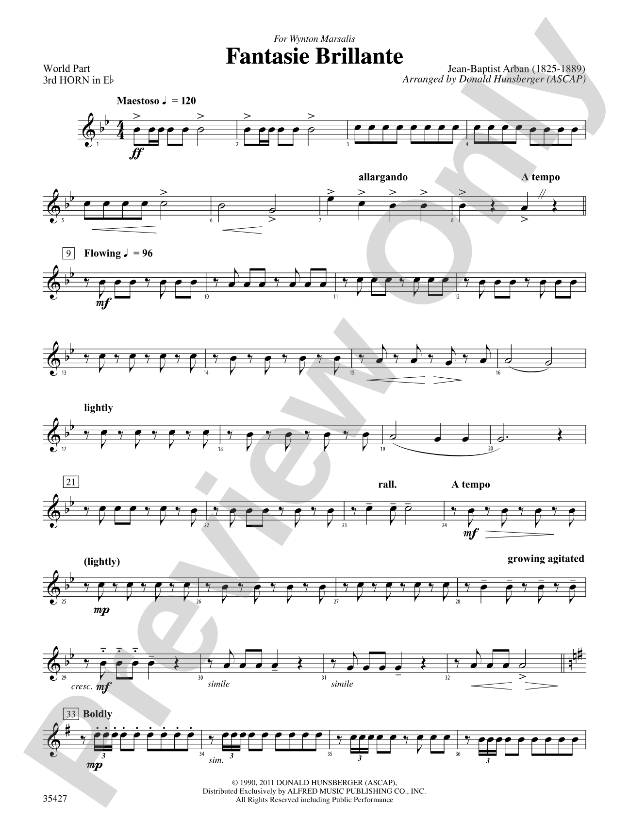 Fantasie Brillante: (wp) 3rd Horn in E-flat