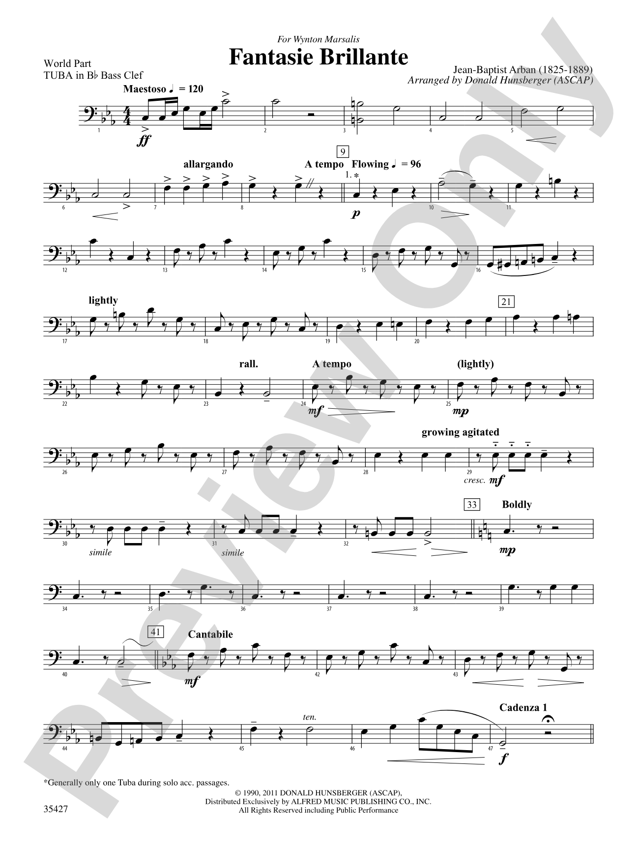 Fantasie Brillante: (wp) B-flat Tuba B.C.