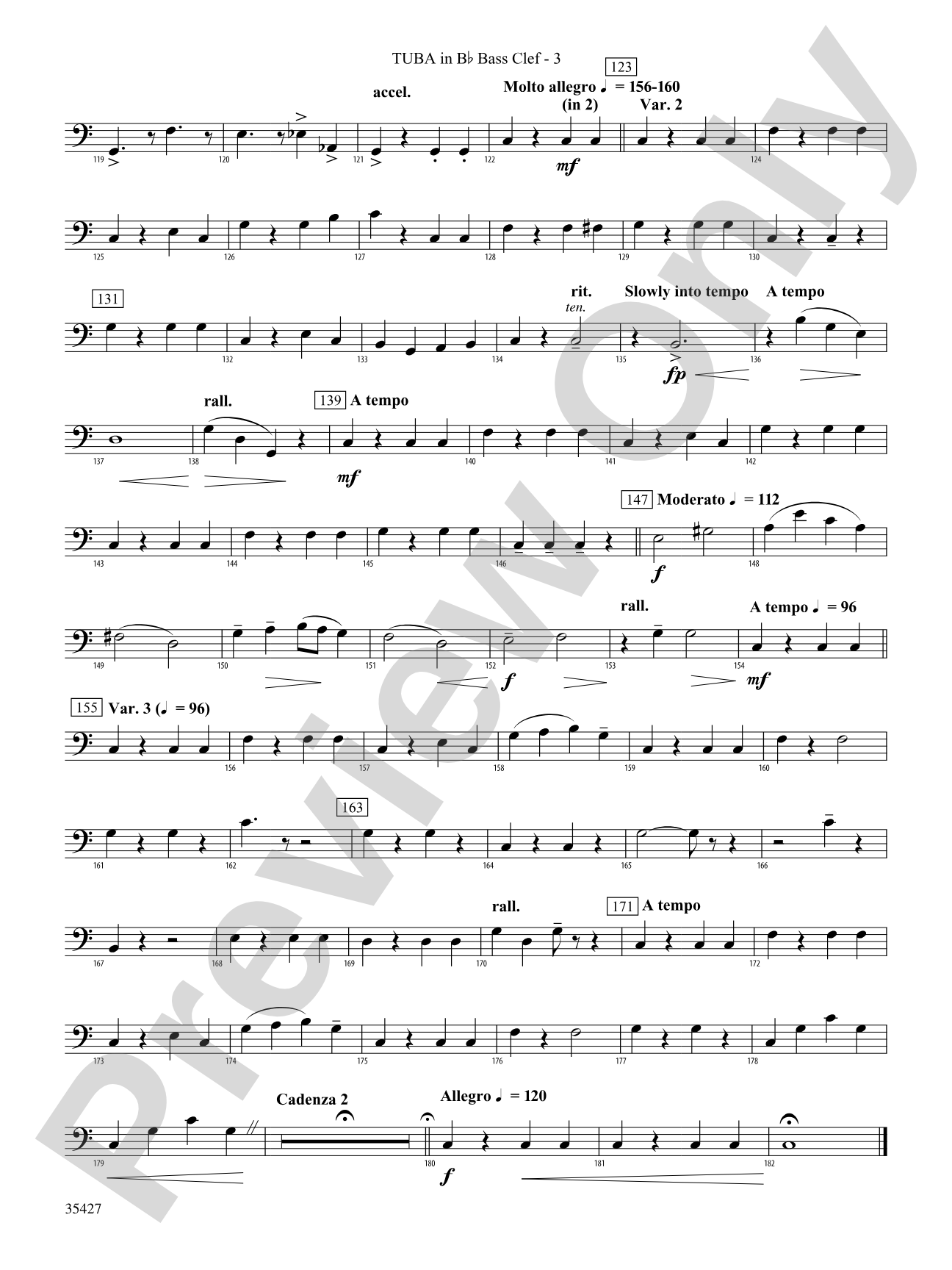 Fantasie Brillante: (wp) B-flat Tuba B.C.