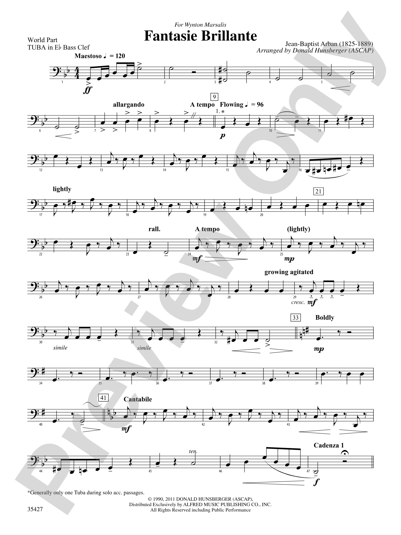 Fantasie Brillante: (wp) E-flat Tuba B.C.