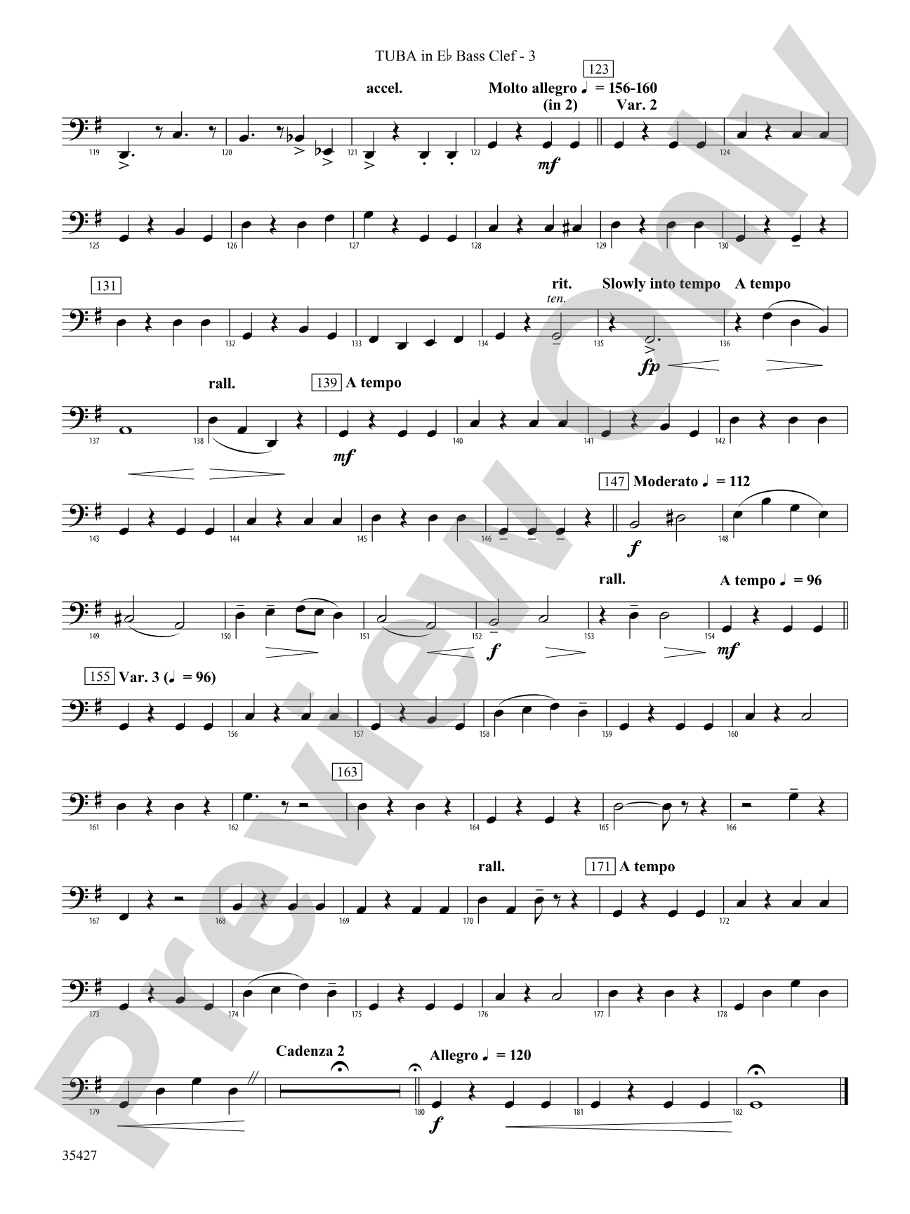 Fantasie Brillante: (wp) E-flat Tuba B.C.