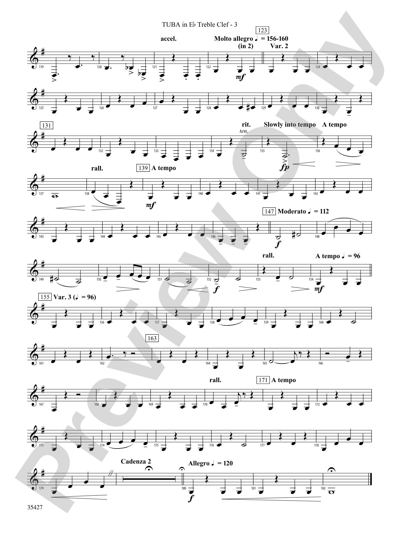 Fantasie Brillante: (wp) E-flat Tuba T.C.