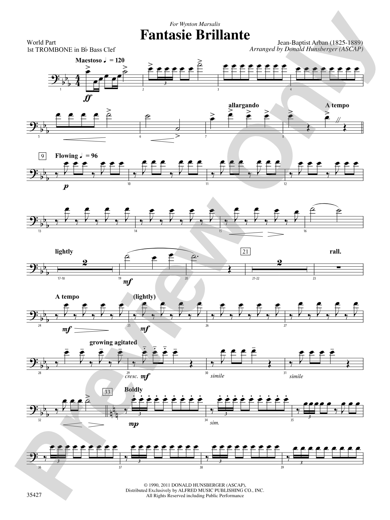 Fantasie Brillante: (wp) 1st B-flat Trombone B.C.